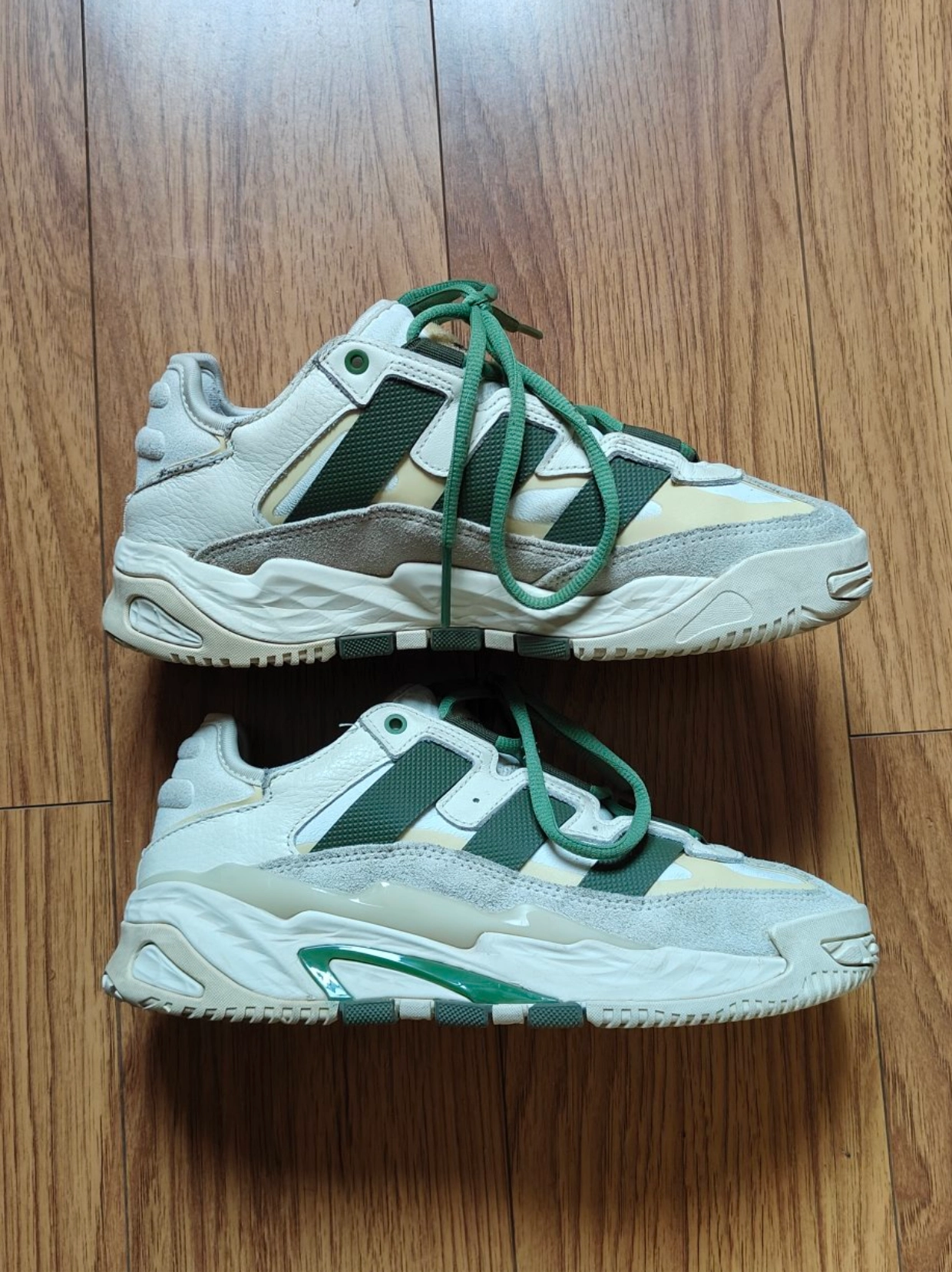 custom review-Adidas Originals Niteball Шокабассорс Антислип Резистентный к истиранию Низкий Топ Повседневная обувь Унисекс Коричневый Зеленый