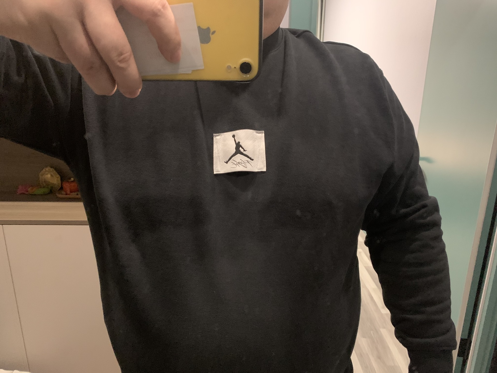 custom review-JORDAN Черный Мужской Свитшот