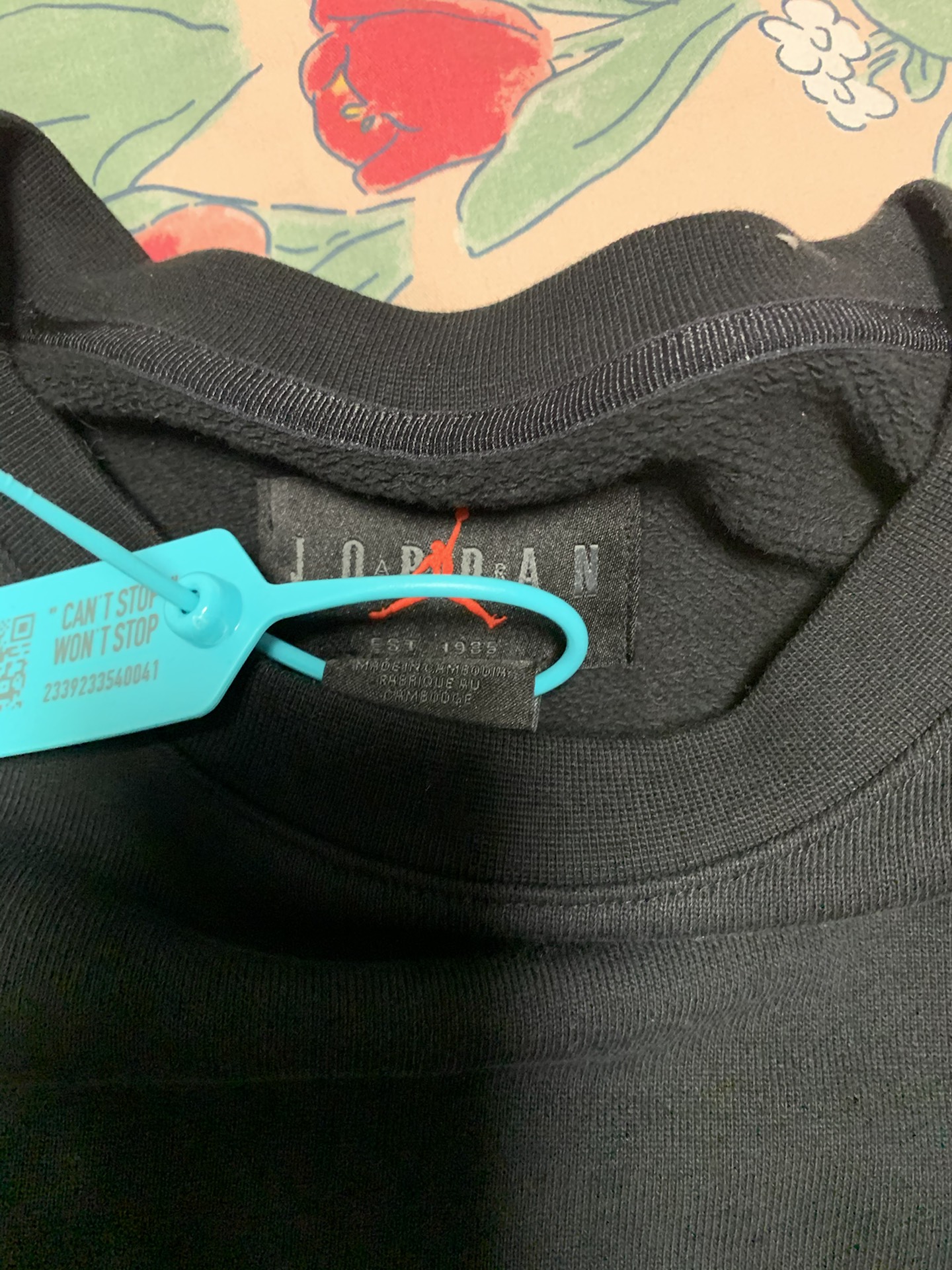 custom review-JORDAN Черный Мужской Свитшот