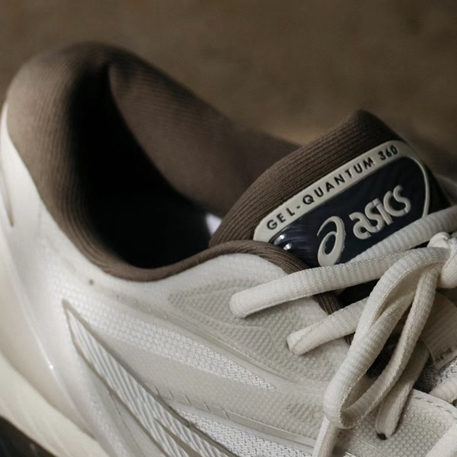 custom review-Asics Gel Quantum 360 8 Синтетическая кожа Низкий верх Повседневная обувь Унисекс Экрю