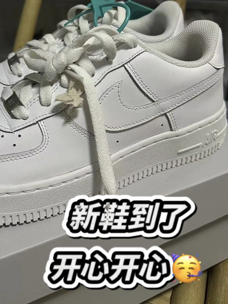 custom review-Nike Kids Air Force 1 Low LE "White On White" Sneakers
