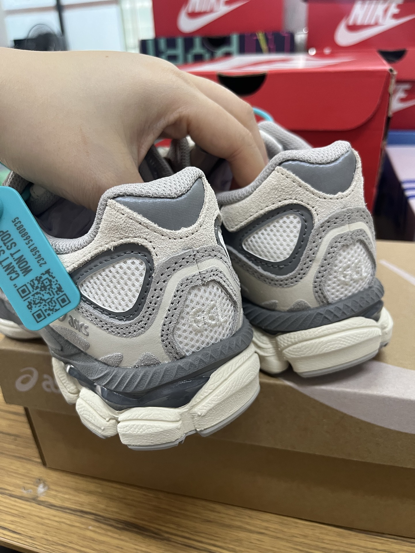 custom review-ASICS Gel NYC Low Top Повседневная обувь Унисекс Бежевый Серый