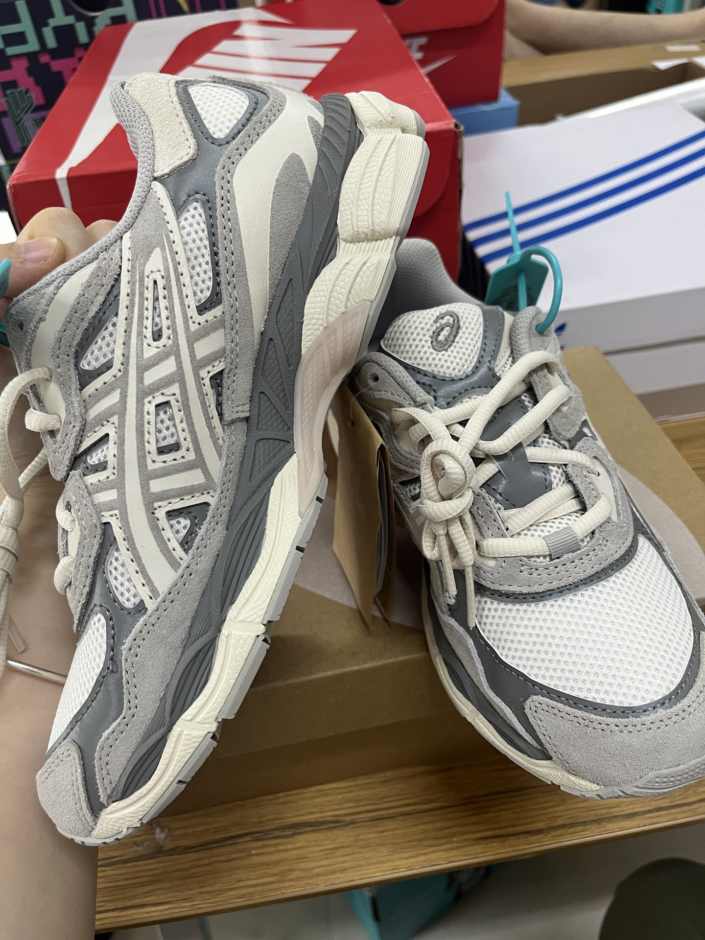 custom review-ASICS Gel NYC Low Top Повседневная обувь Унисекс Бежевый Серый