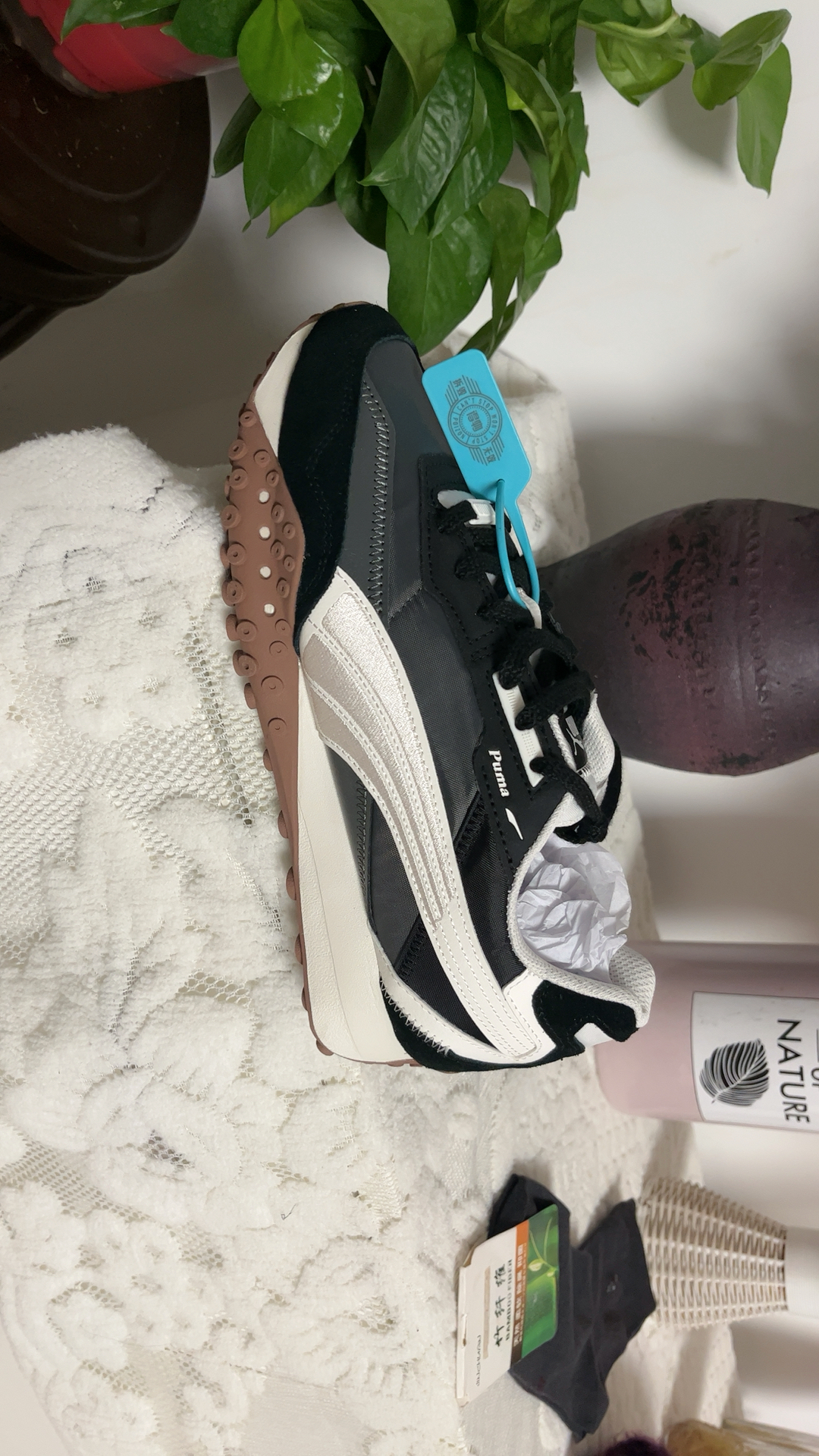 custom review-PUMA Blktop Rider Устойчивый к истиранию Низкий Топ Casual Унисекс Черный Серый Белый