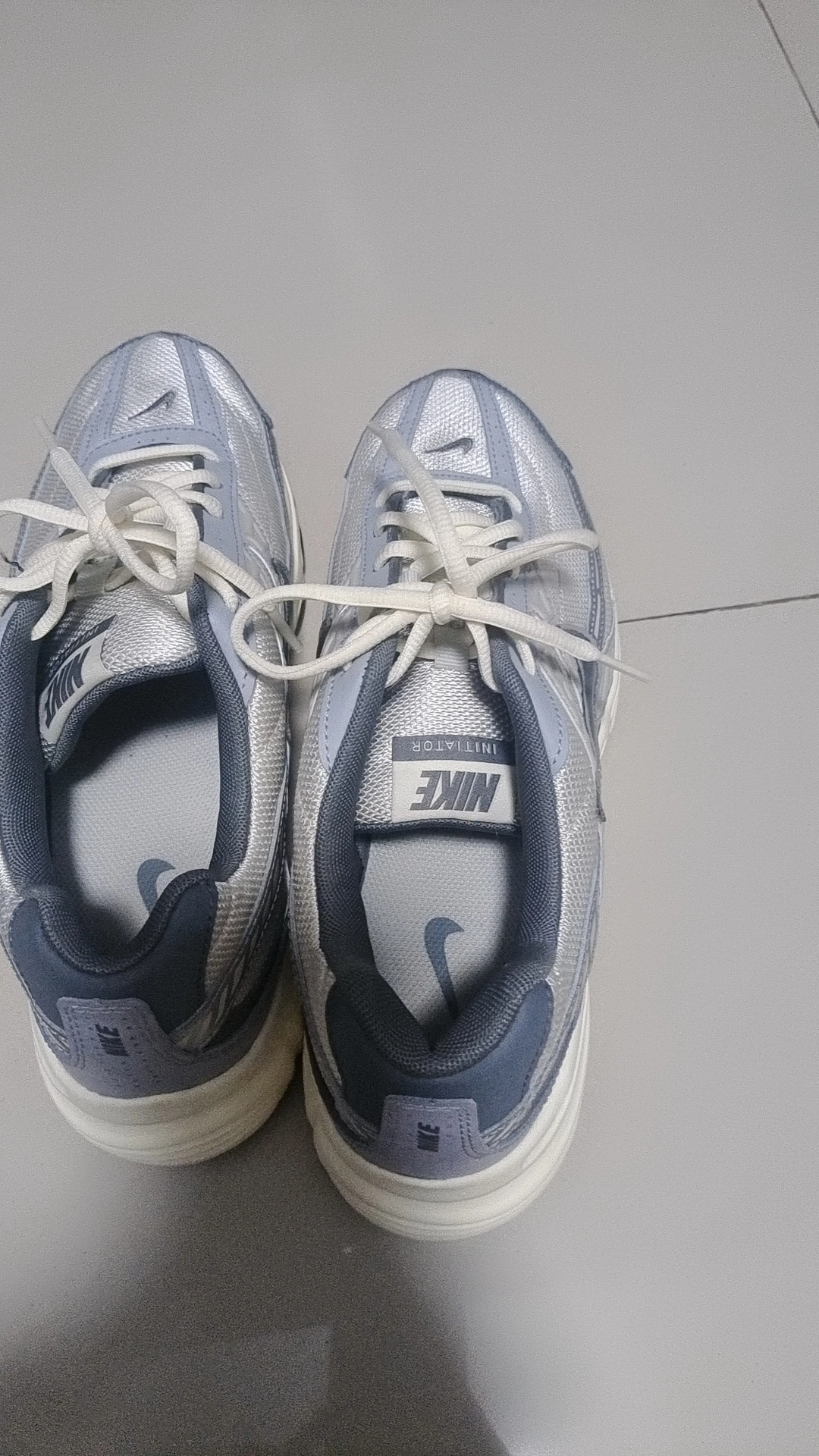 custom review-Nike Initiator Slip Resistant Abrasion Resistant Дышащий Низкий Топ Casual Мужской Серый Белый