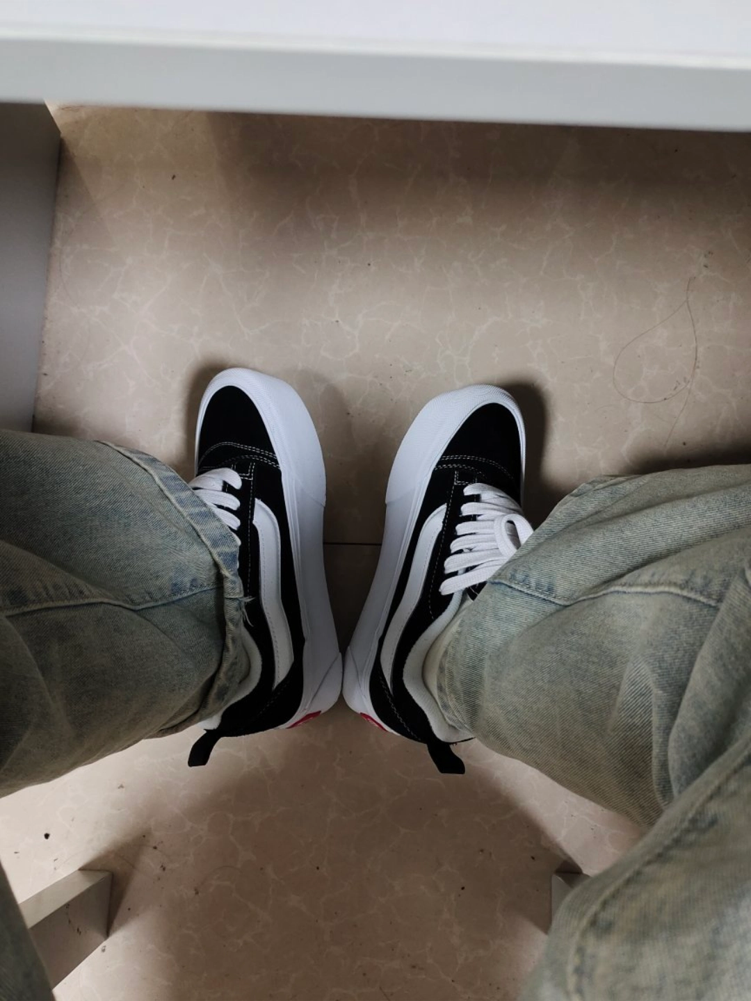 custom review-Vans Knu Stack Low Топ Скейтборд Кроссовки Унисекс Черный Белый