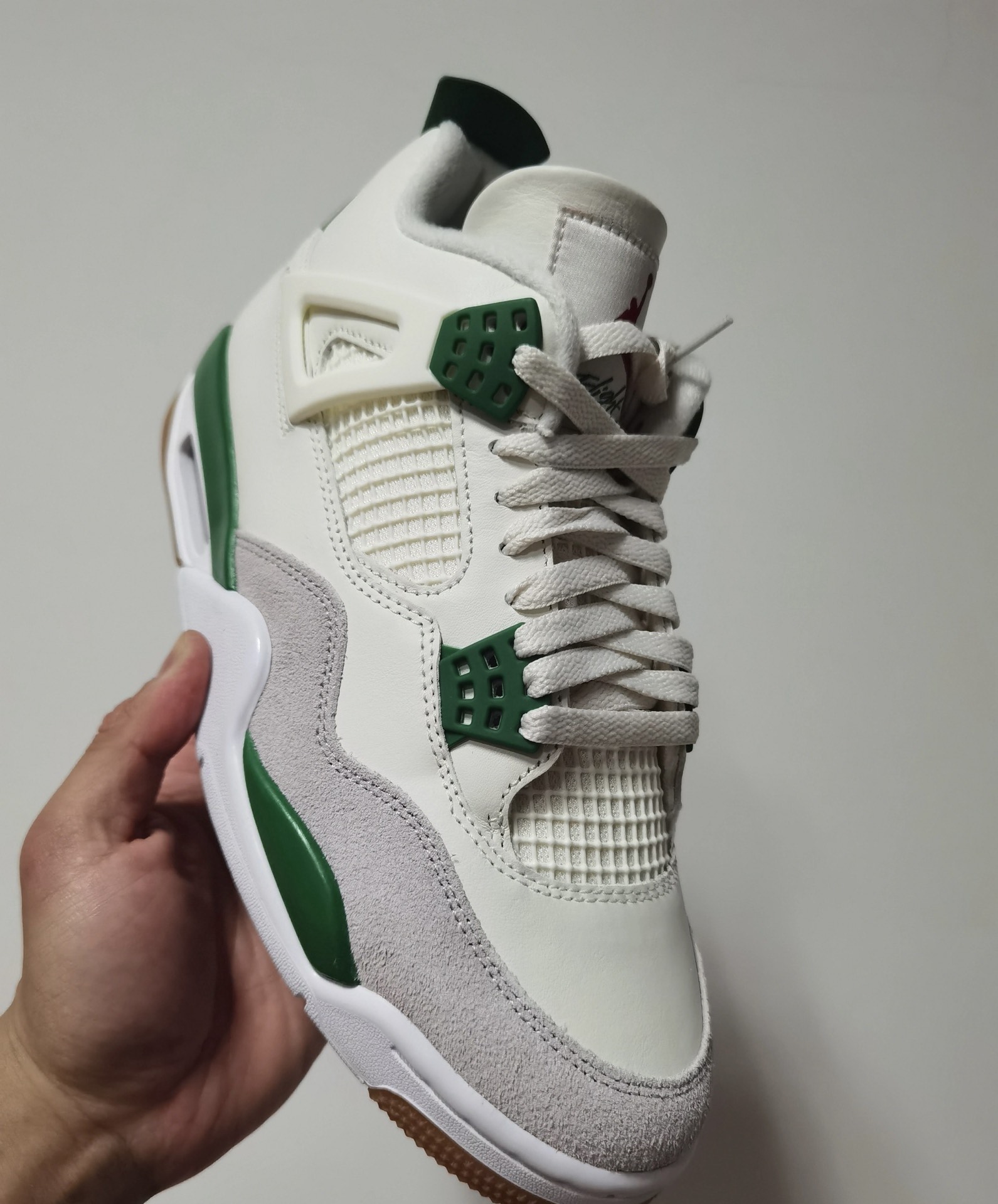 custom review-Nike SB x Jordan Air Jordan 4 'Pine Green' MID Топ Винтажные баскетбольные кроссовки Унисекс Зеленый Белый