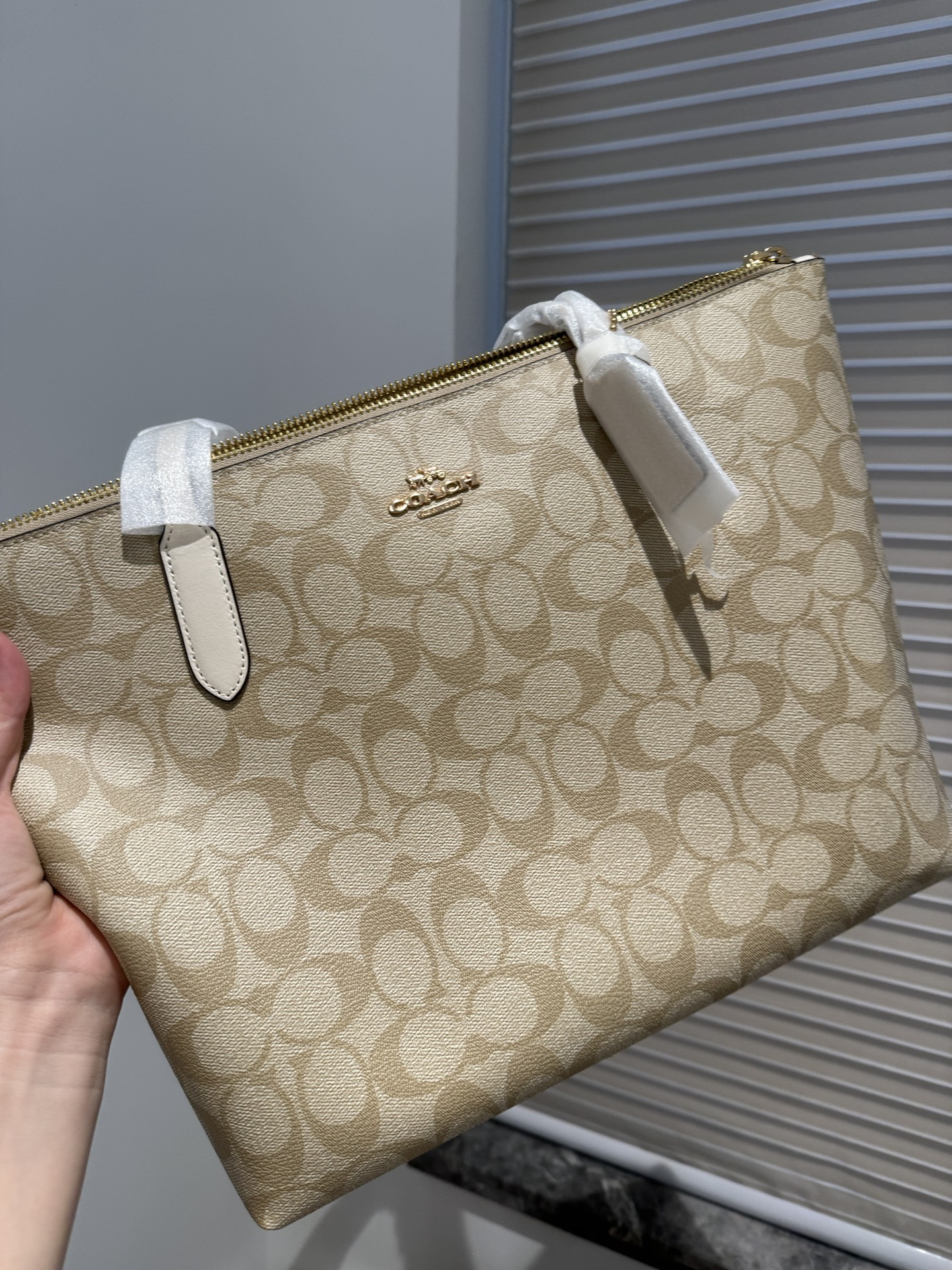 蔻驰zip拉链款托特