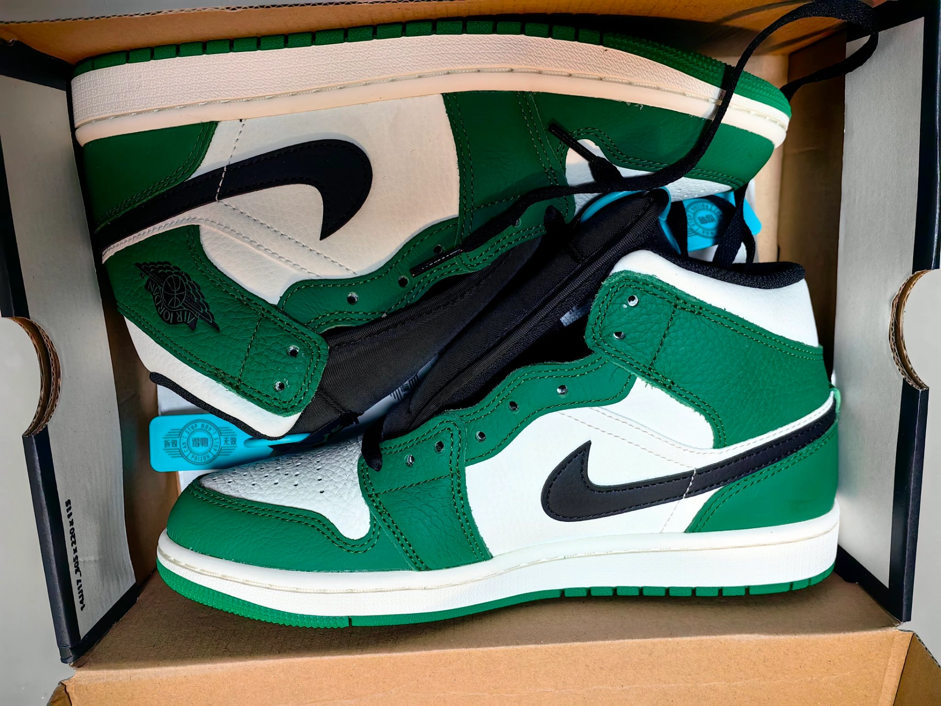 custom review-Jordan Air Jordan 1 MID Устойчивый к истиранию MID Топ Винтажные баскетбольные кроссовки Мужской Белый Зеленый