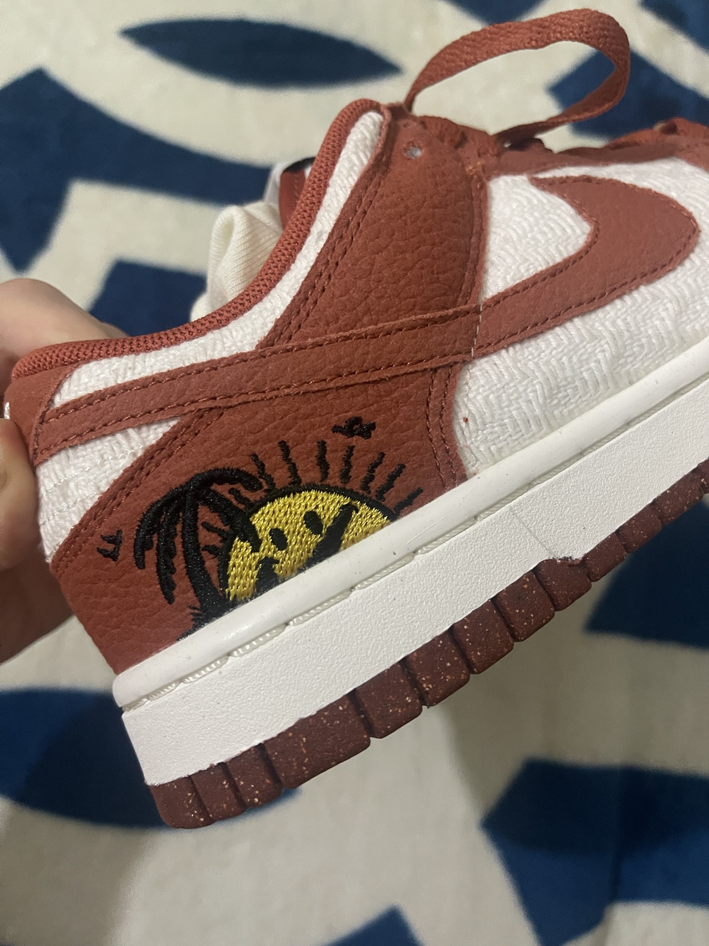 custom review-Nike Dunk Low 'Sun Club' Low Топ Кроссовки для скейтбординга Женские Белые Апельсиновые