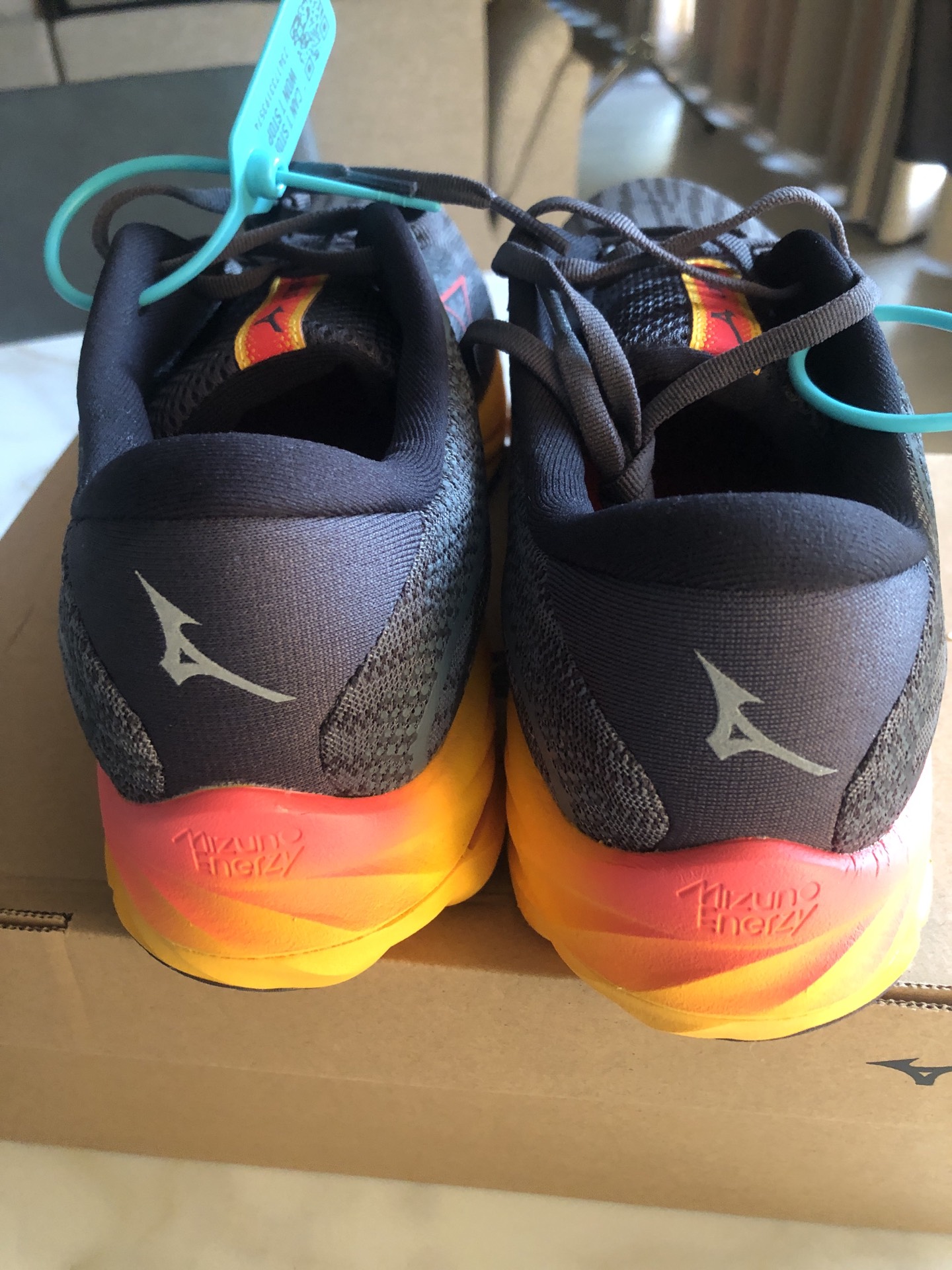 custom review-Mizuno Wave Rider 27 Противоскользящие и Устойчивые к Износу Поддержка Низкий Топ Беговые кроссовки Мужские Серый Оранжевый