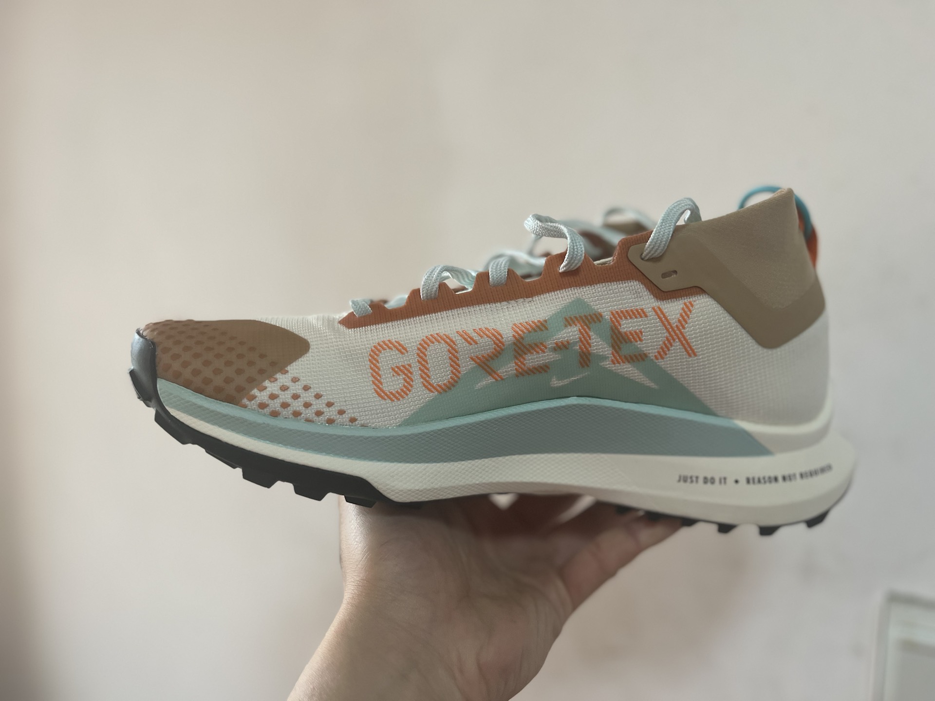 custom review-Nike Pegasus Trail 4 Устойчивый к истиранию Водонепроницаемый Отскок MID Top Trail Беговые кроссовки Мужские Белый Коричневый Синий