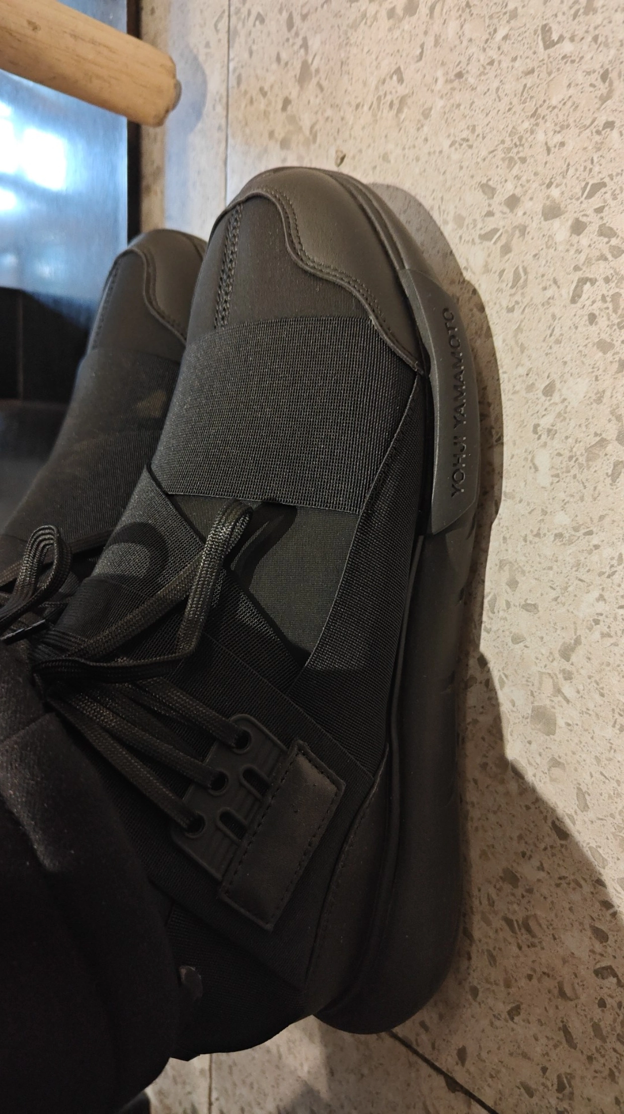 custom review-Y 3 Qasa MID Топ Спортивная Повседневная Обувь Унисекс Черный