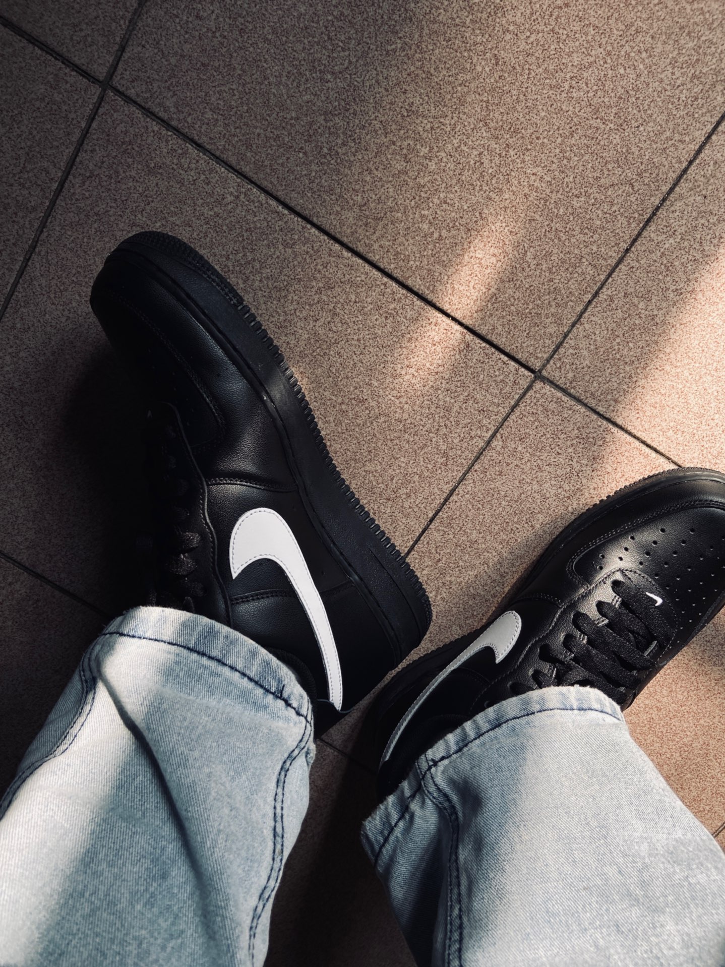 custom review-Nike Air Force 1 Abrasion Resistant Низкие Кроссовки для скейтбординга Унисекс Черный Белый