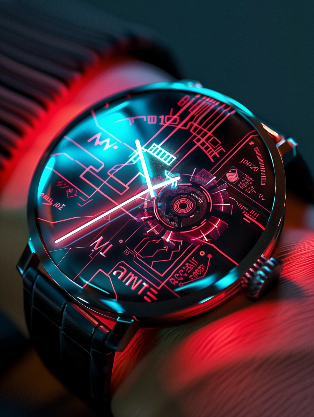 一只赛博朋克的钢铁侠手表