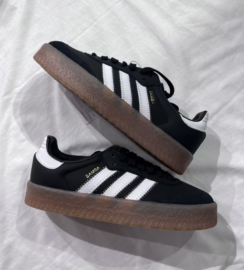 custom review-Adidas Originals SAMBAE Low Топ Скейтборд Кроссовки Женские Черный Белый