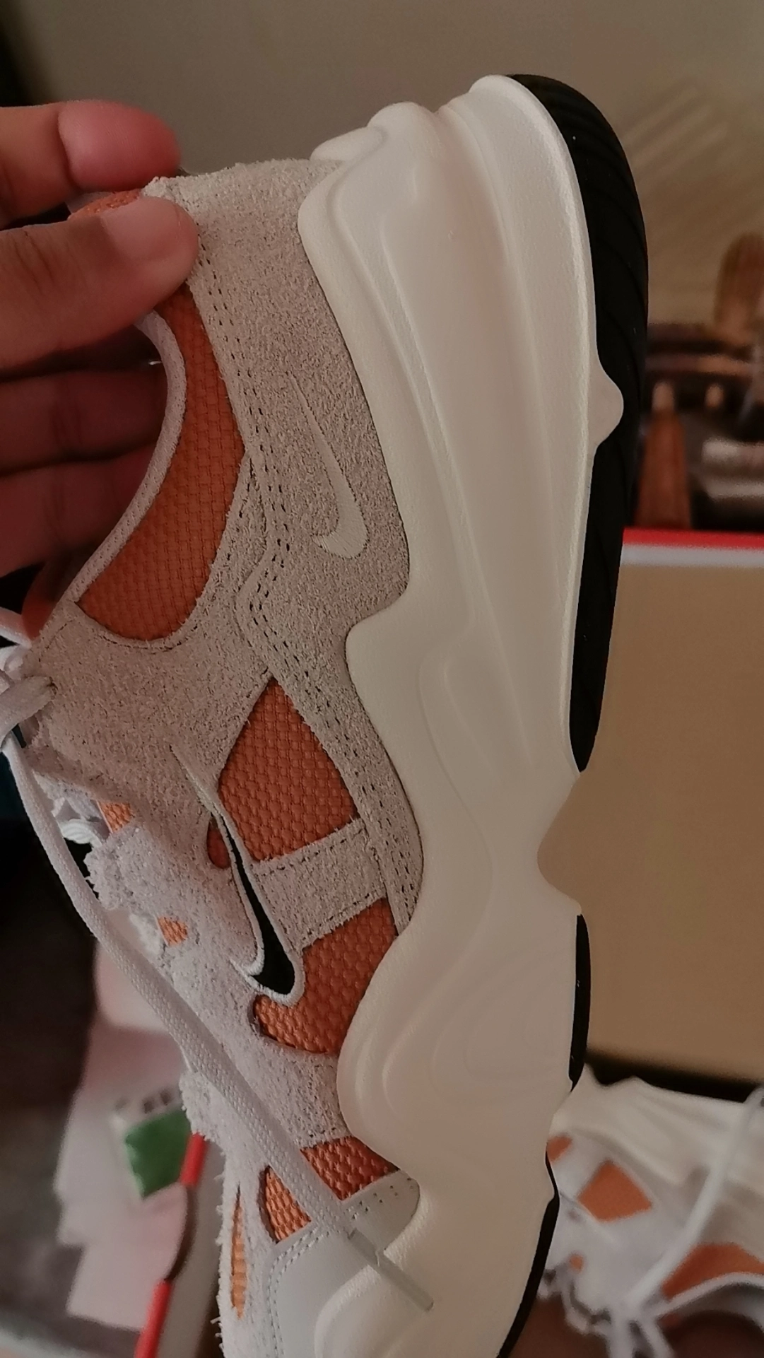 custom review-Nike Tech Hera Low Топ Casual Мужской Серый Оранжевый