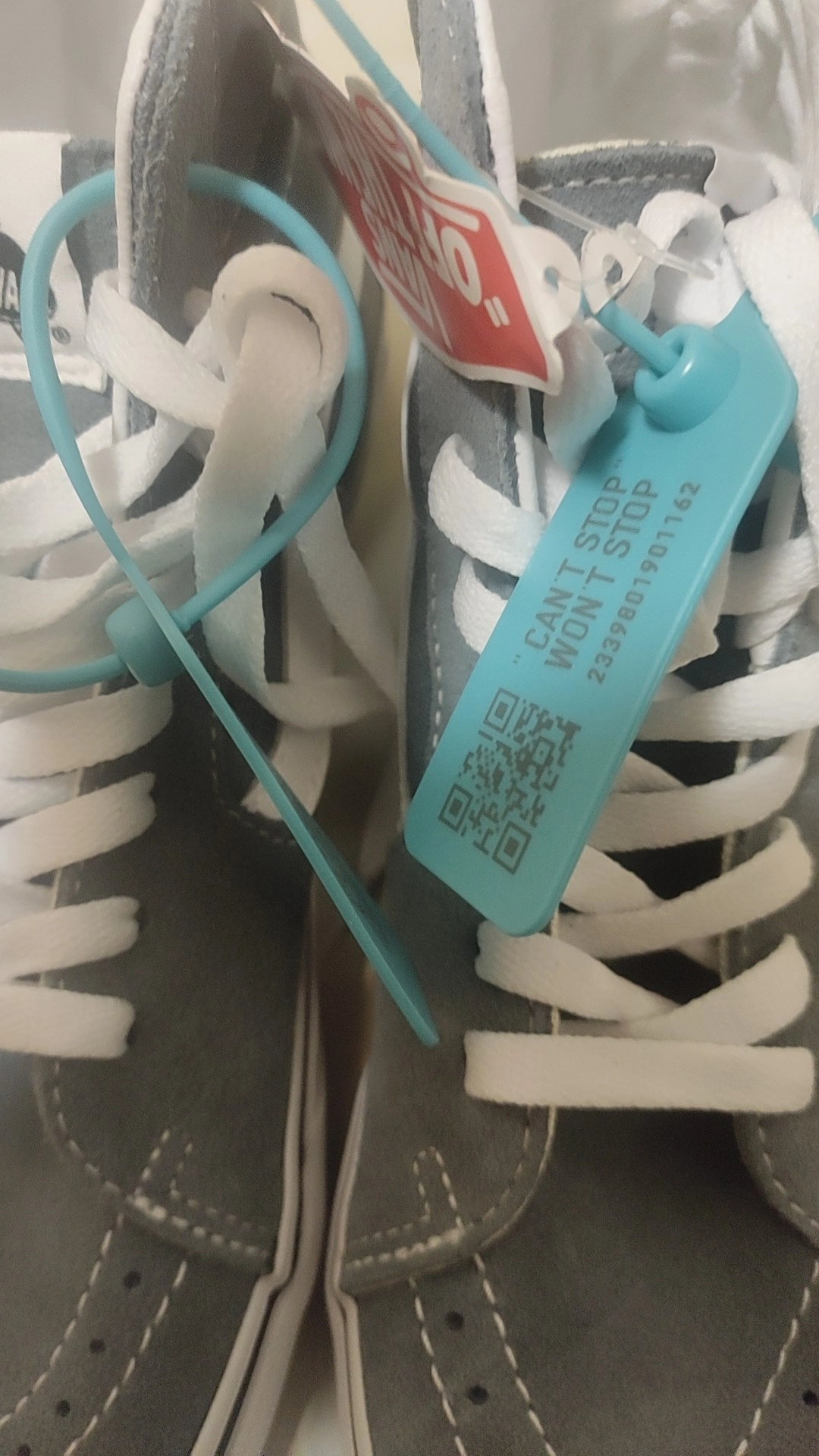 custom review-VANS SK8 Износостойкий и Легкий Высокий Топ Скейтборд Кроссовки Унисекс Синий Серый