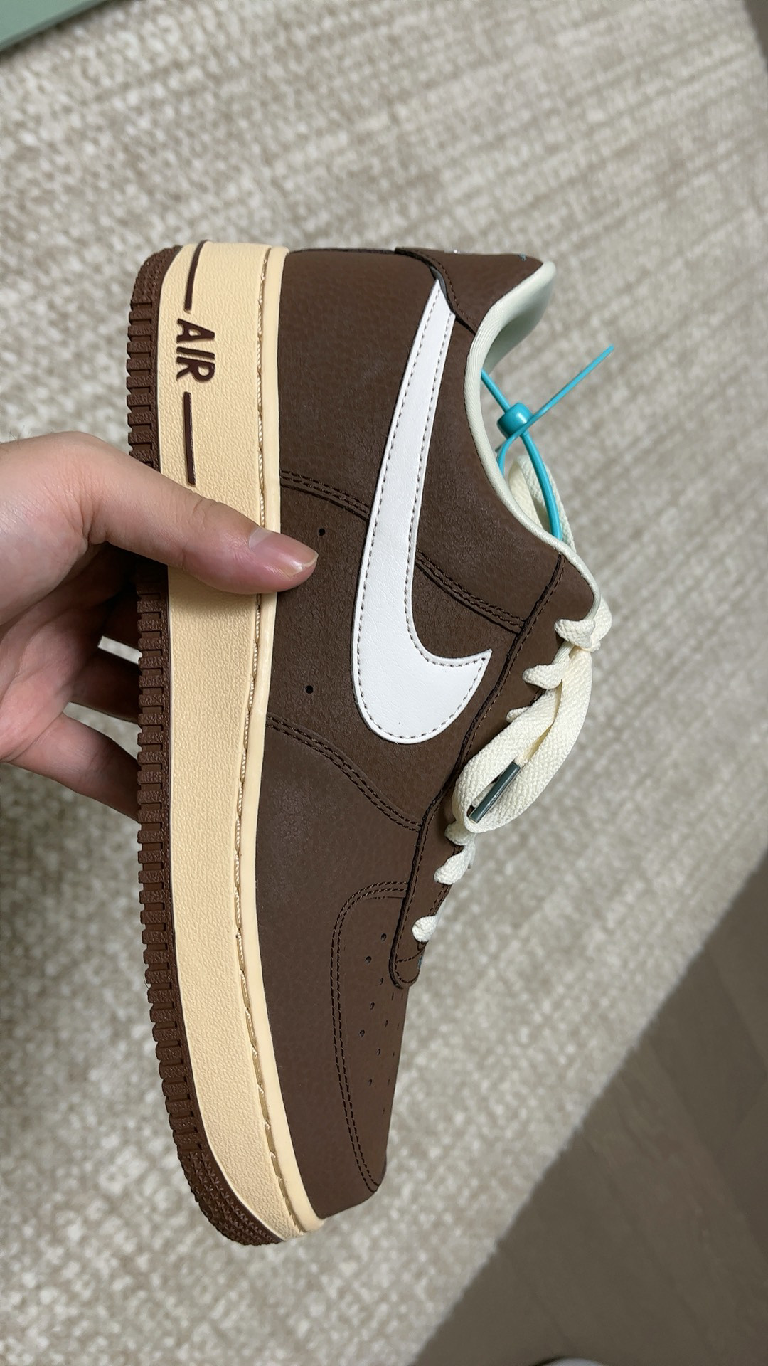 custom review-Nike Air Force 1 '07 Low Топ Скейтборд Кроссовки Унисекс Коричневый Белый