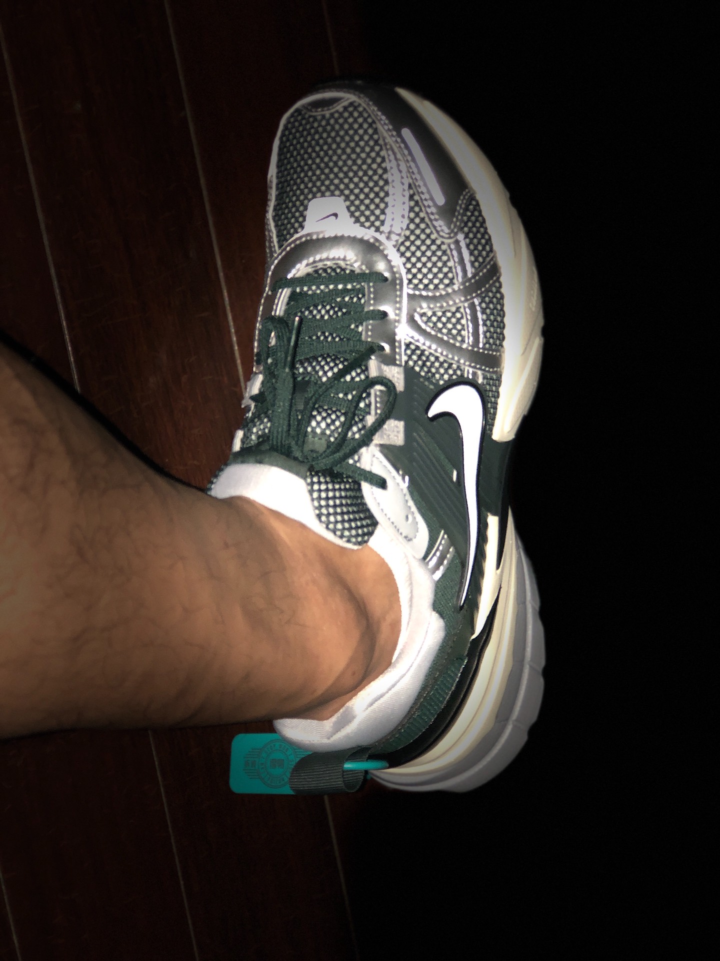 custom review-Nike V2K Run Low Топ Casual Мужской Серый Зеленый