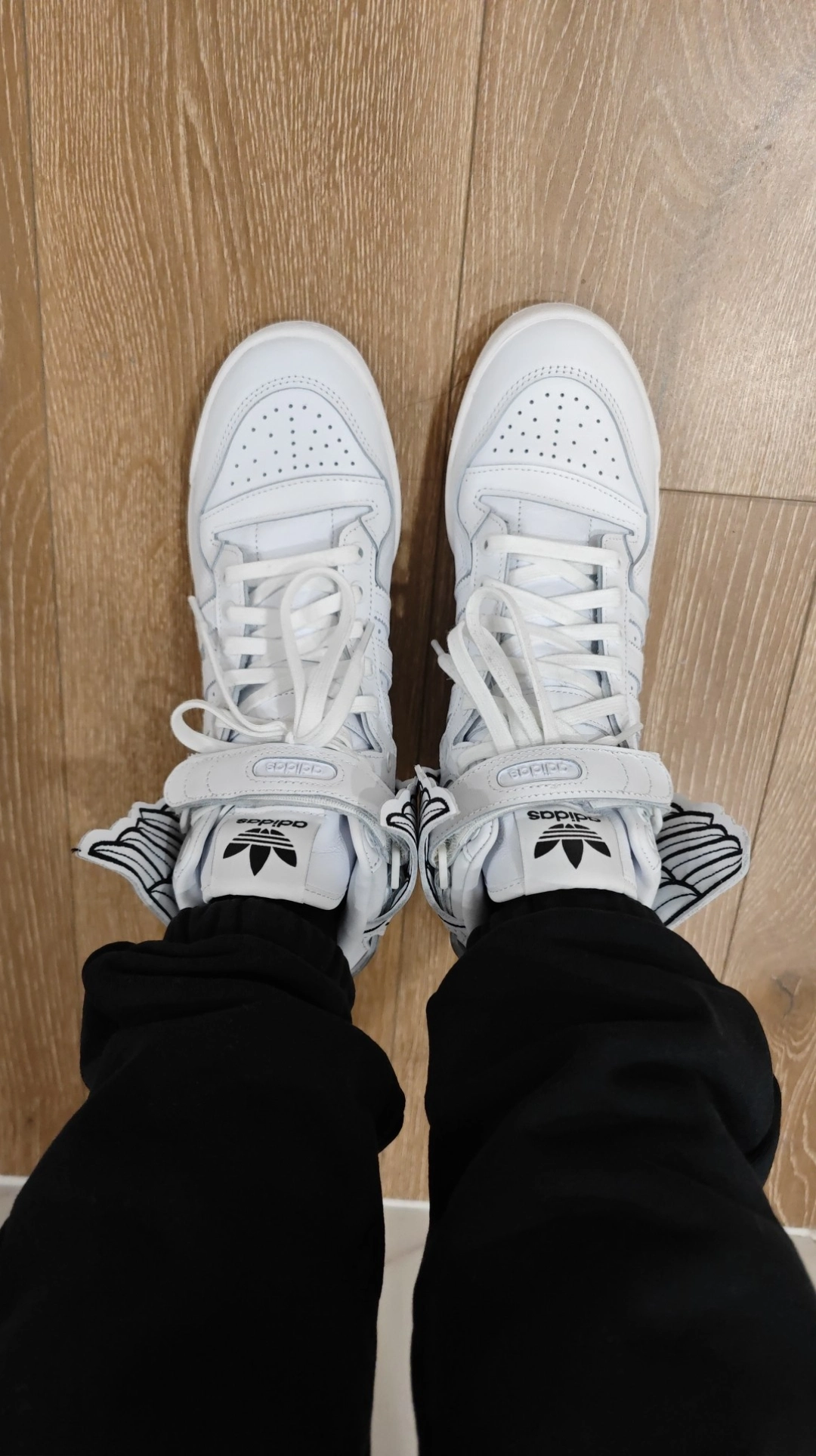 custom review-JEREMY SCOTT x adidas originals FORUM High Wings 4,0 High Top Скейтборд Кроссовки Унисекс Белый Черный