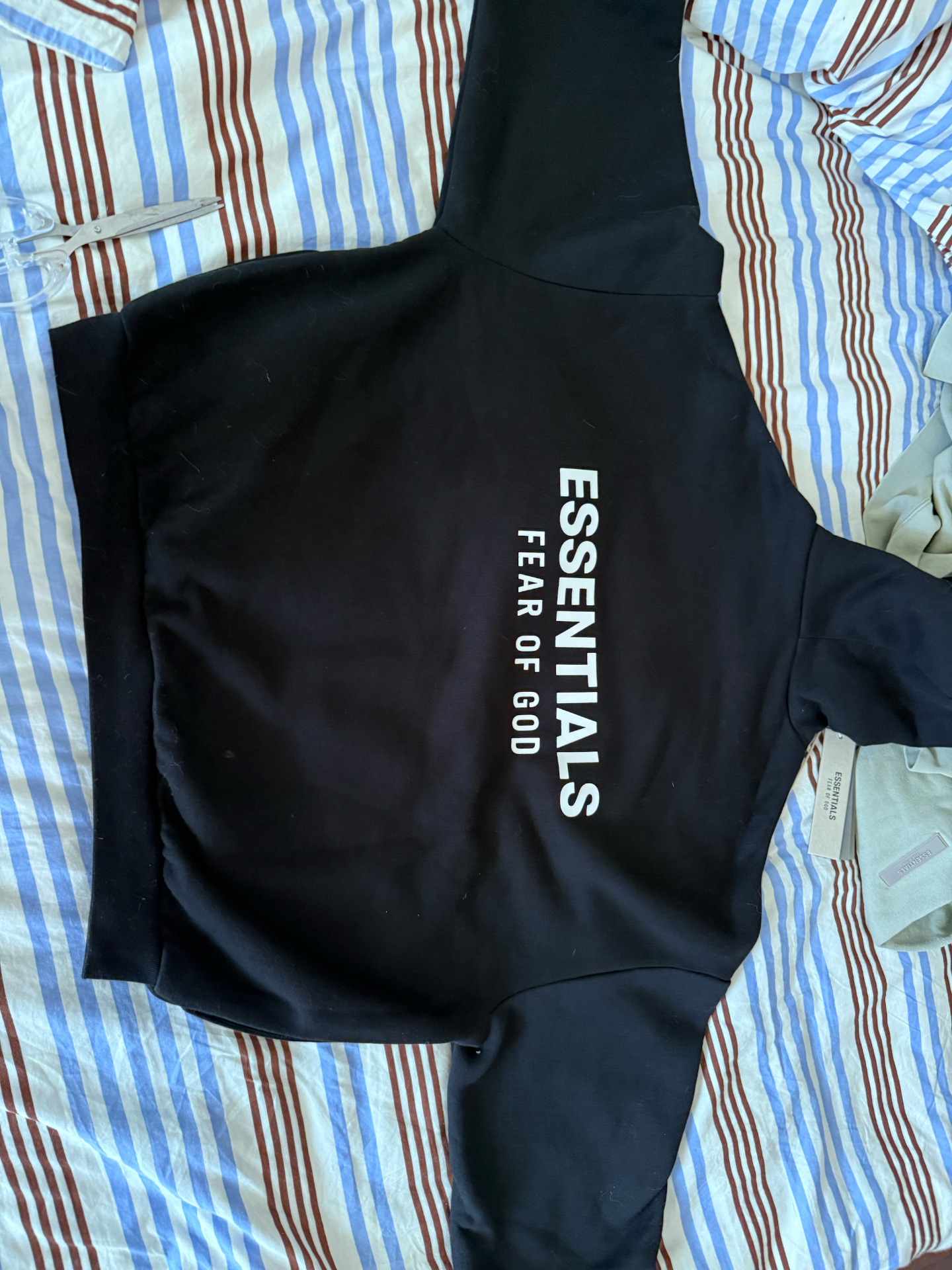 custom review-Fear Of God Essentials Свитшот Мужской Метеоритный Черный