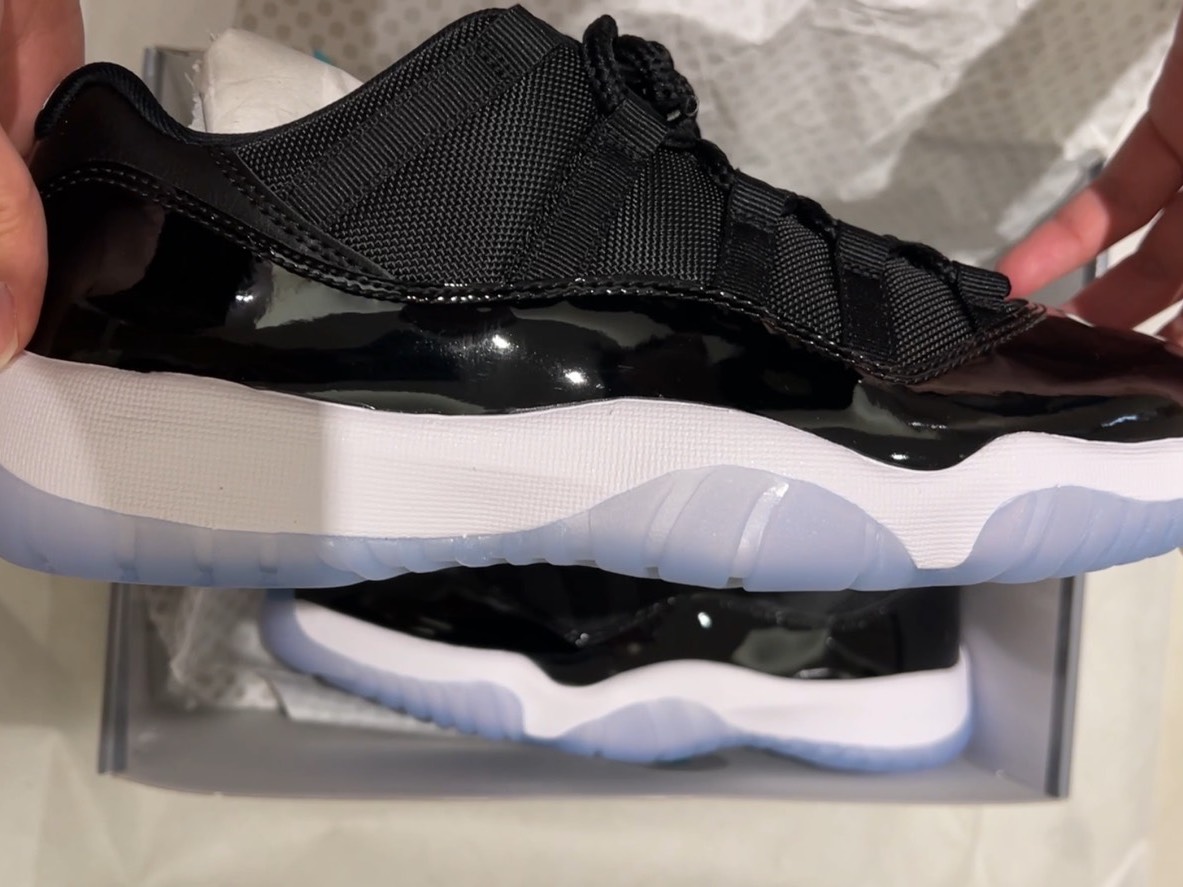 custom review-Jordan Air Jordan 11 Retro Low 'Space Jam' Low Top Винтажные баскетбольные кроссовки Мужской Черный Белый