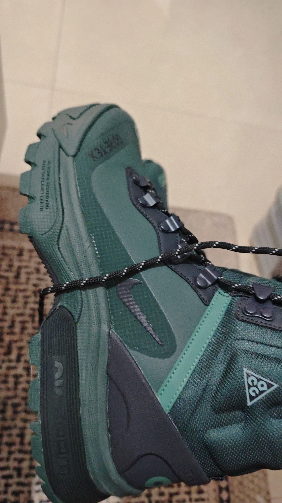 custom review-Nike Air Zoom GAIADOME Высокие Топы Уличная Обувь Мужская Зеленая Черная