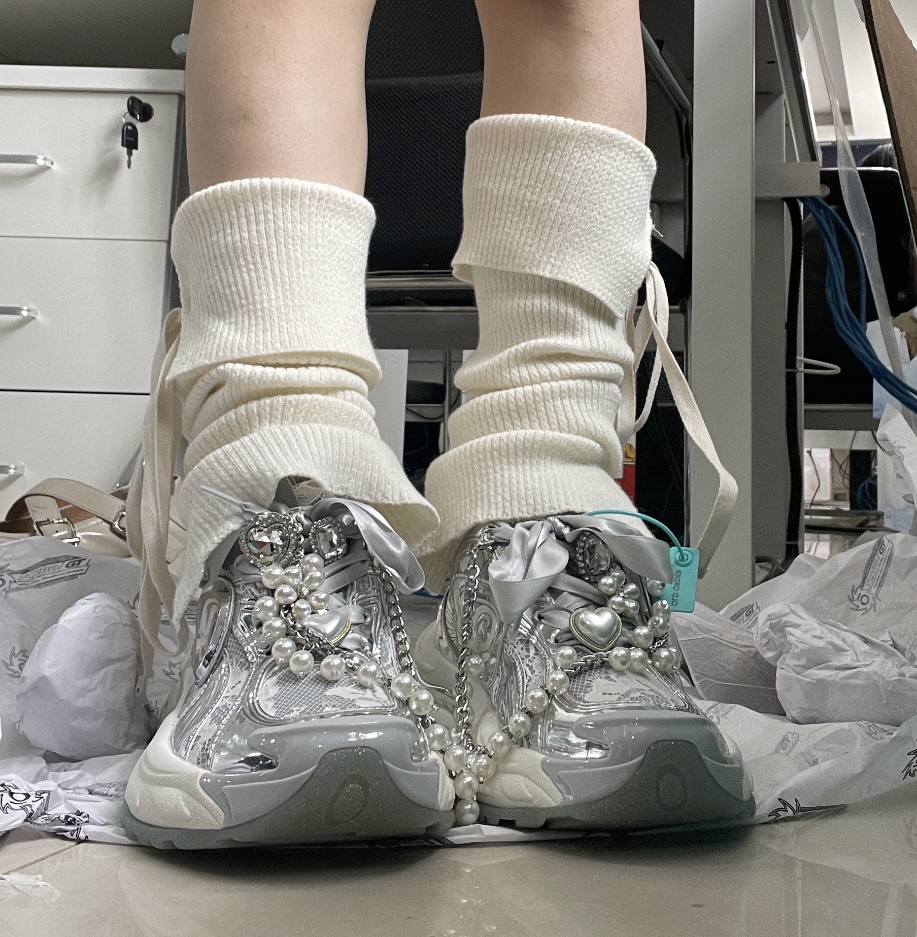 custom review-OLD ORDER Turbo GT Покрытие Низкий Топ Беговые кроссовки Унисекс PRECIOUS Серебряный