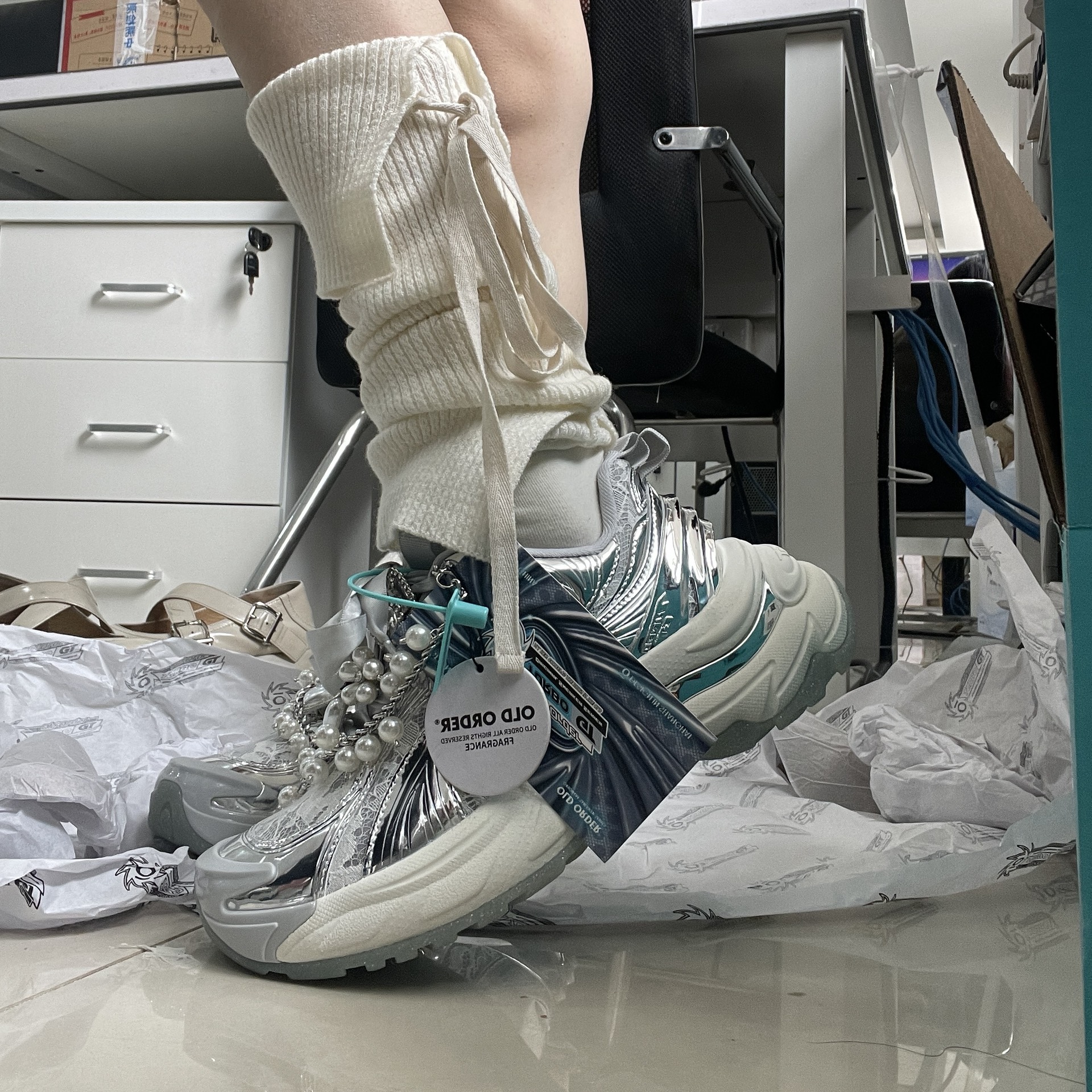 custom review-OLD ORDER Turbo GT Покрытие Низкий Топ Беговые кроссовки Унисекс PRECIOUS Серебряный