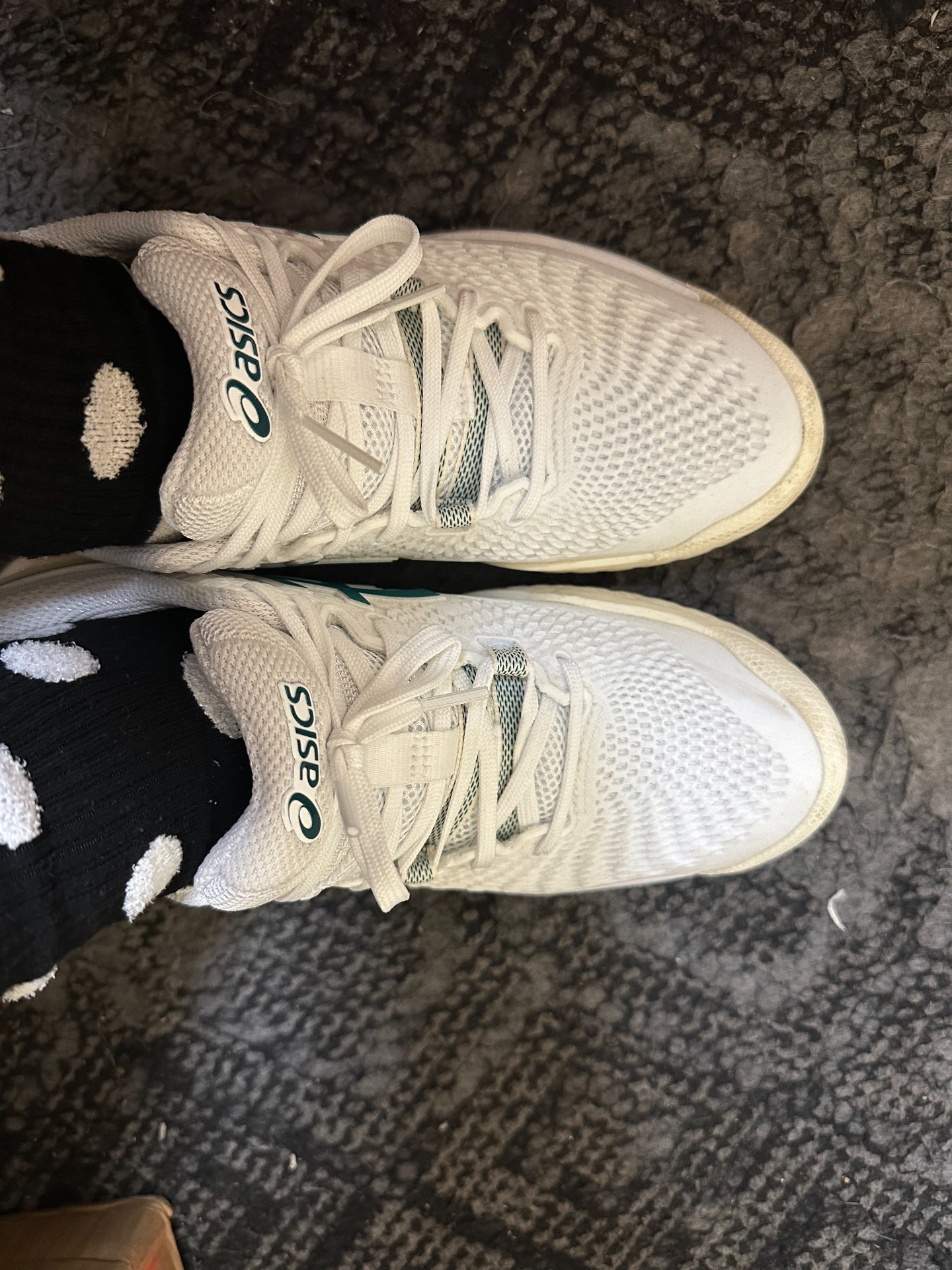 custom review-ASICS Gel Resolution 9 Противоскользящие Низкие Теннисные Кроссовки для Женщин Белые Зеленые