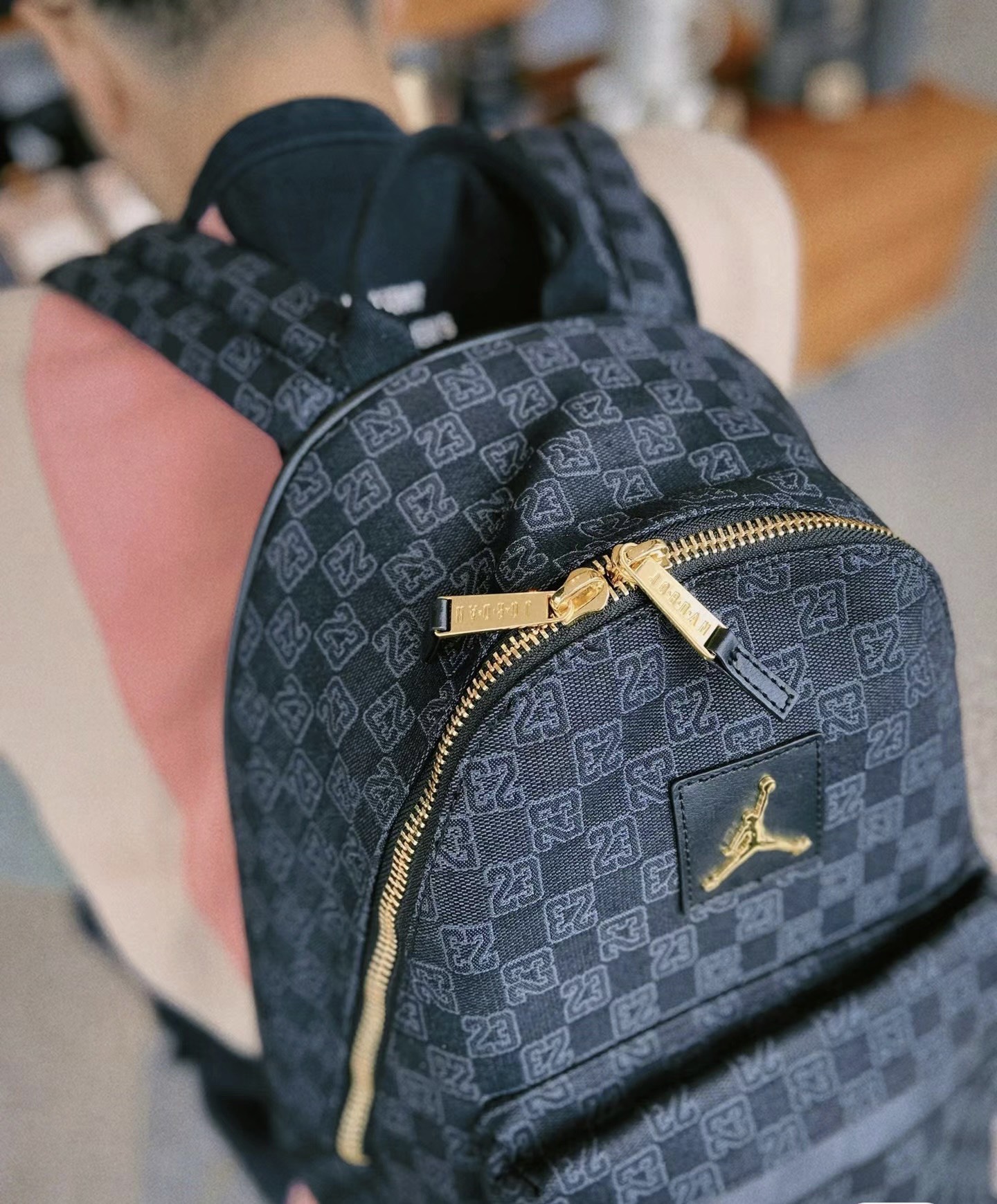 custom review-Jordan Polyester Backpack Medium Men's Black Джордан Полиэстер Рюкзак Средний Мужской Черный