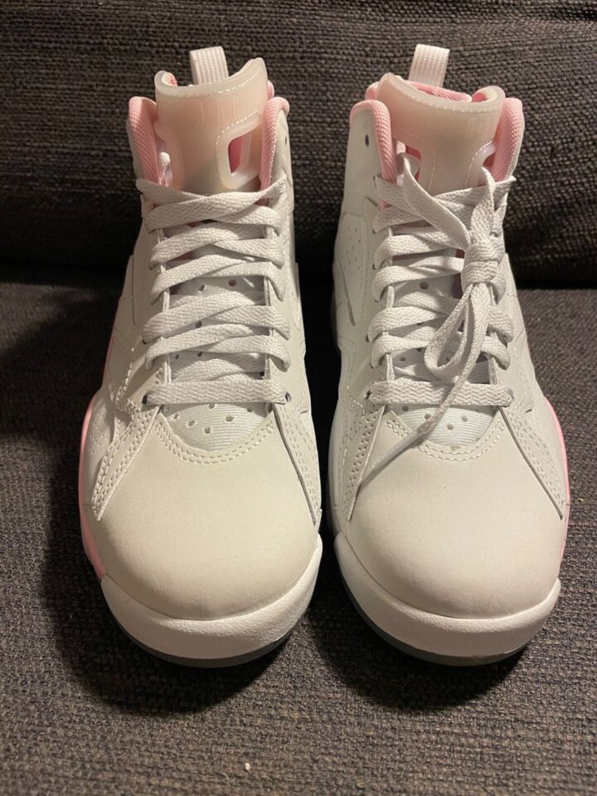 custom review-Jordan Jumpman MVP 'Застенчивый Розовый' Устойчивый к истиранию Дышащий Высокий Топ Винтажные баскетбольные кроссовки Женские Белый Розовый