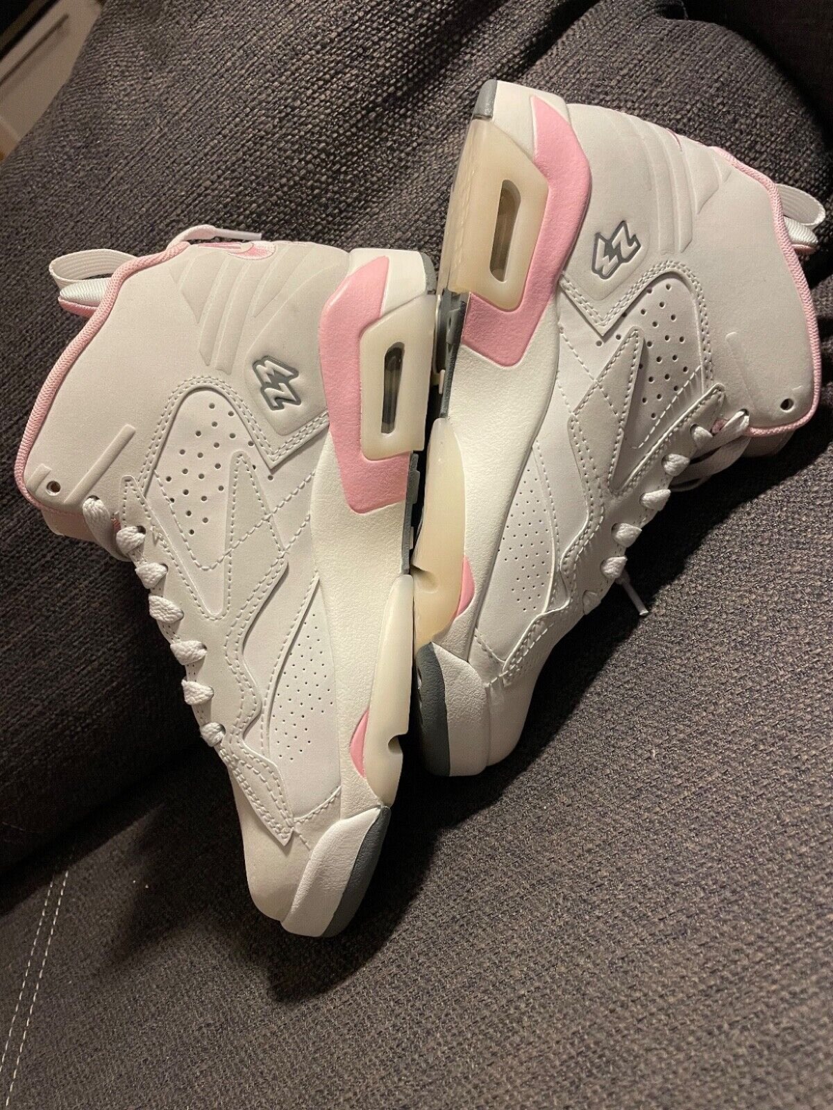 custom review-Jordan Jumpman MVP 'Застенчивый Розовый' Устойчивый к истиранию Дышащий Высокий Топ Винтажные баскетбольные кроссовки Женские Белый Розовый