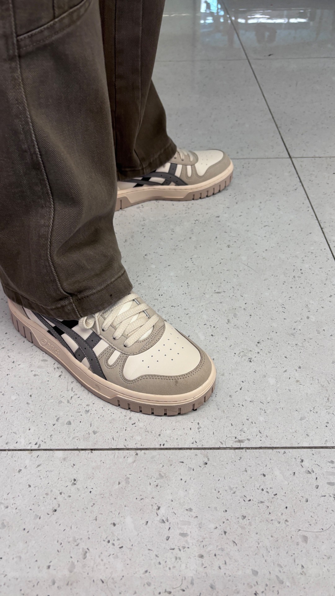 custom review-ASICS Court MZ Low Топ Скейтборд Кроссовки Унисекс Белый Серый