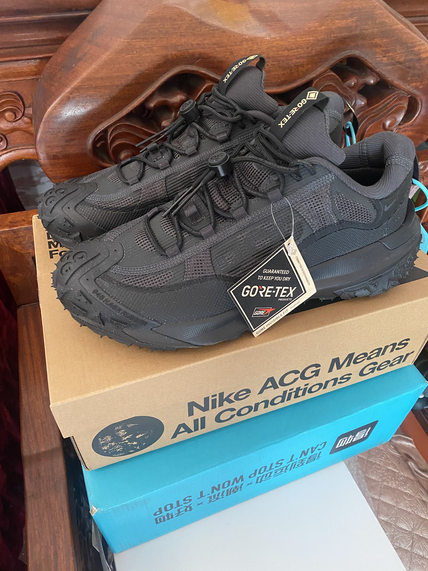 custom review-Nike ACG Mountain Fly 2 Low Топ Уличная обувь Унисекс Черный