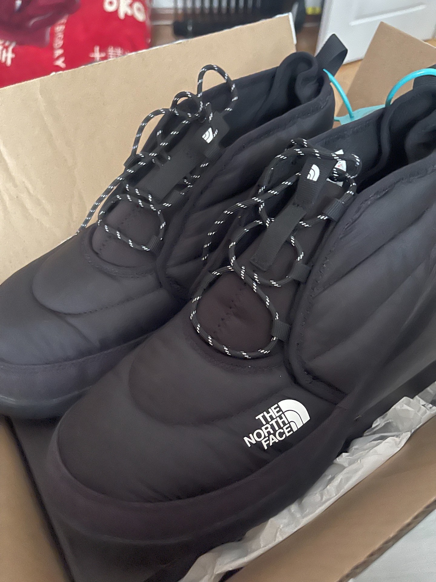 custom review-THE NORTH FACE Nse Chukka Устойчивый к истиранию Шок-абсорберы Ankle Длина (размер в длину) Аутдор Мужской Черный