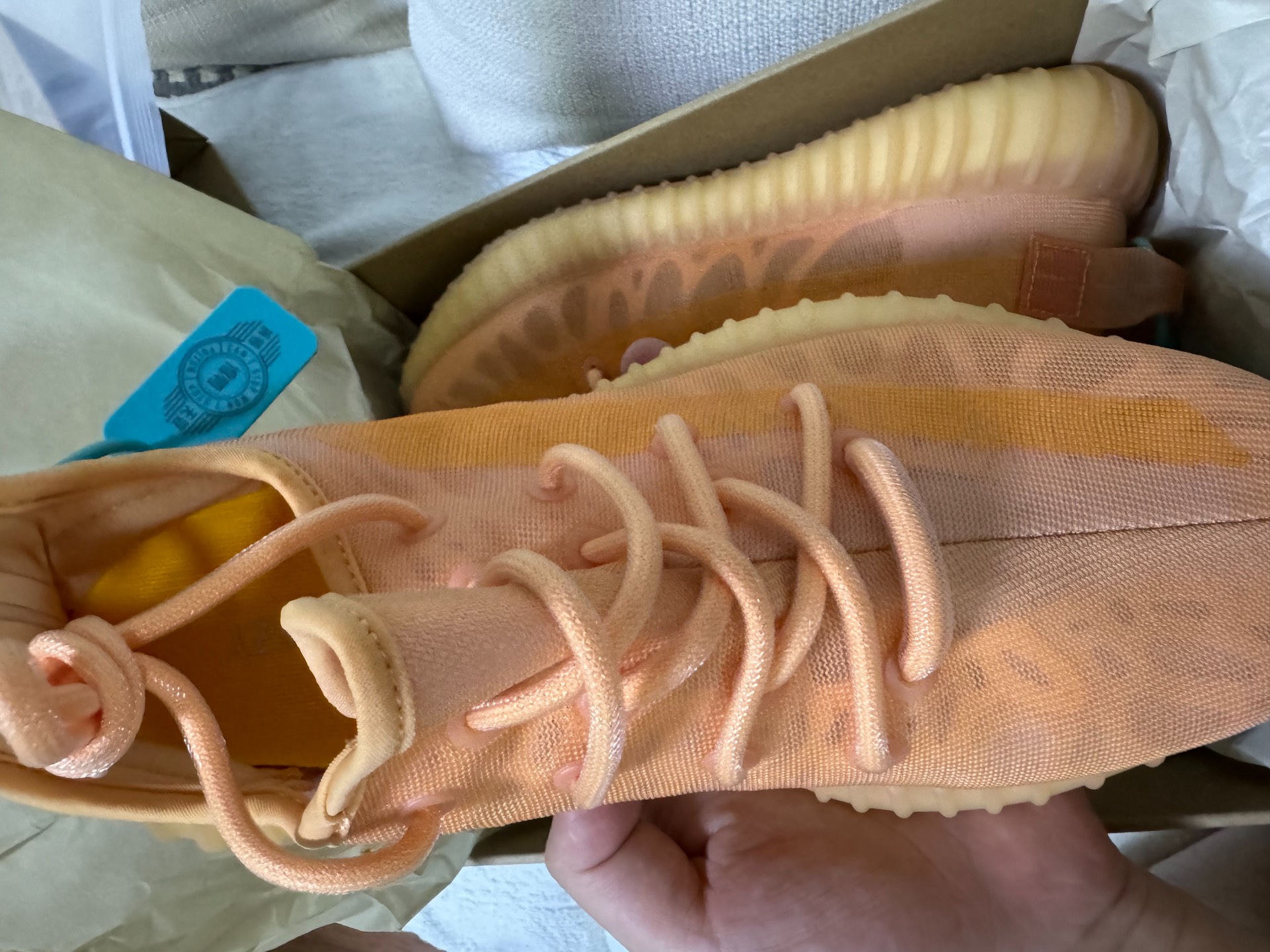 custom review-Adidas Originals Yeezy Boost 350 V2 Глина Желтый 'MONO Глина' Низкий Топ Повседневный Унисекс Оранжевый