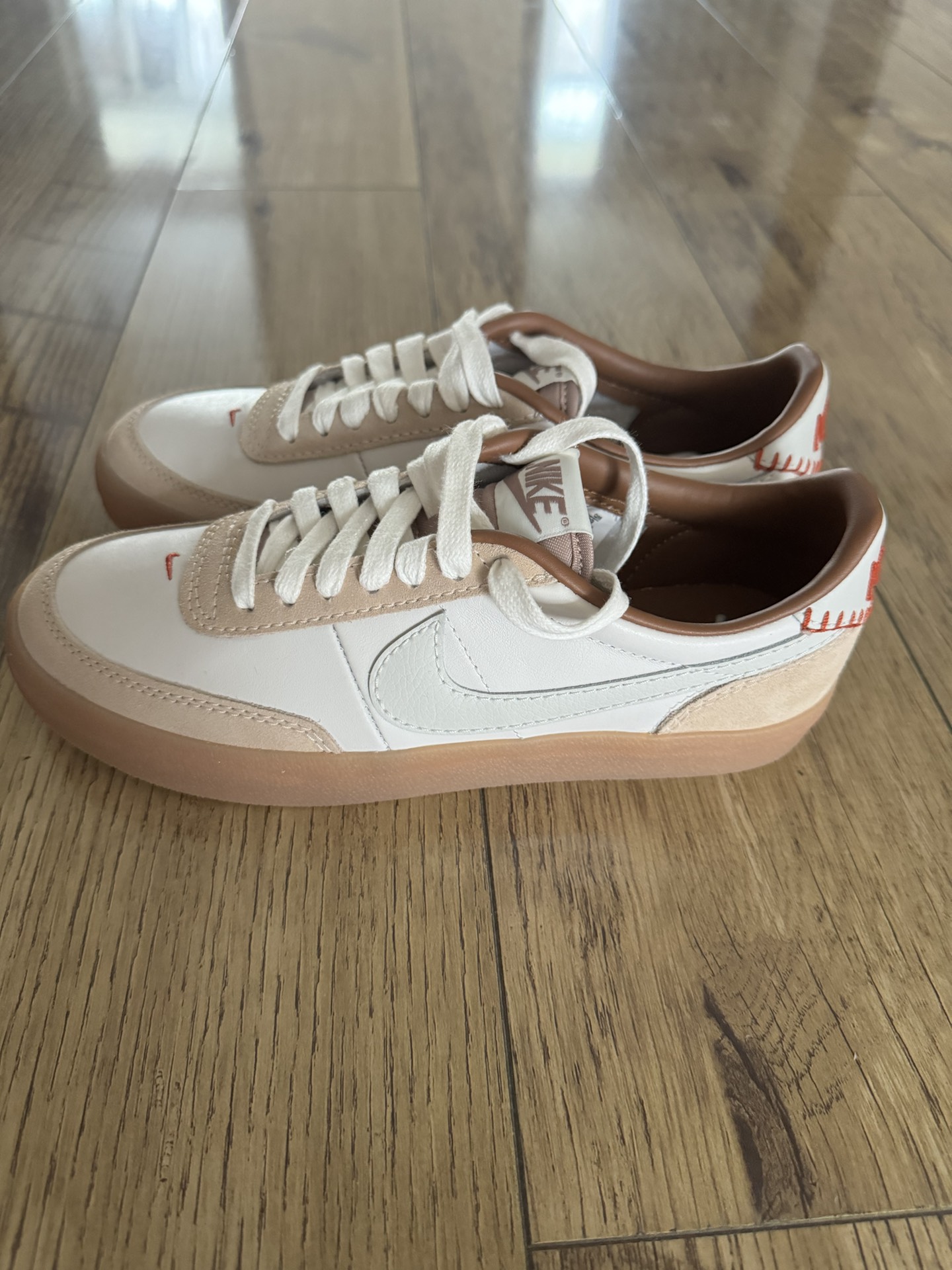 custom review-Nike Killshot 2 Slip-on Устойчивые к истиранию Низкий Топ Скейтборд Кроссовки Женские Коричневый Белый