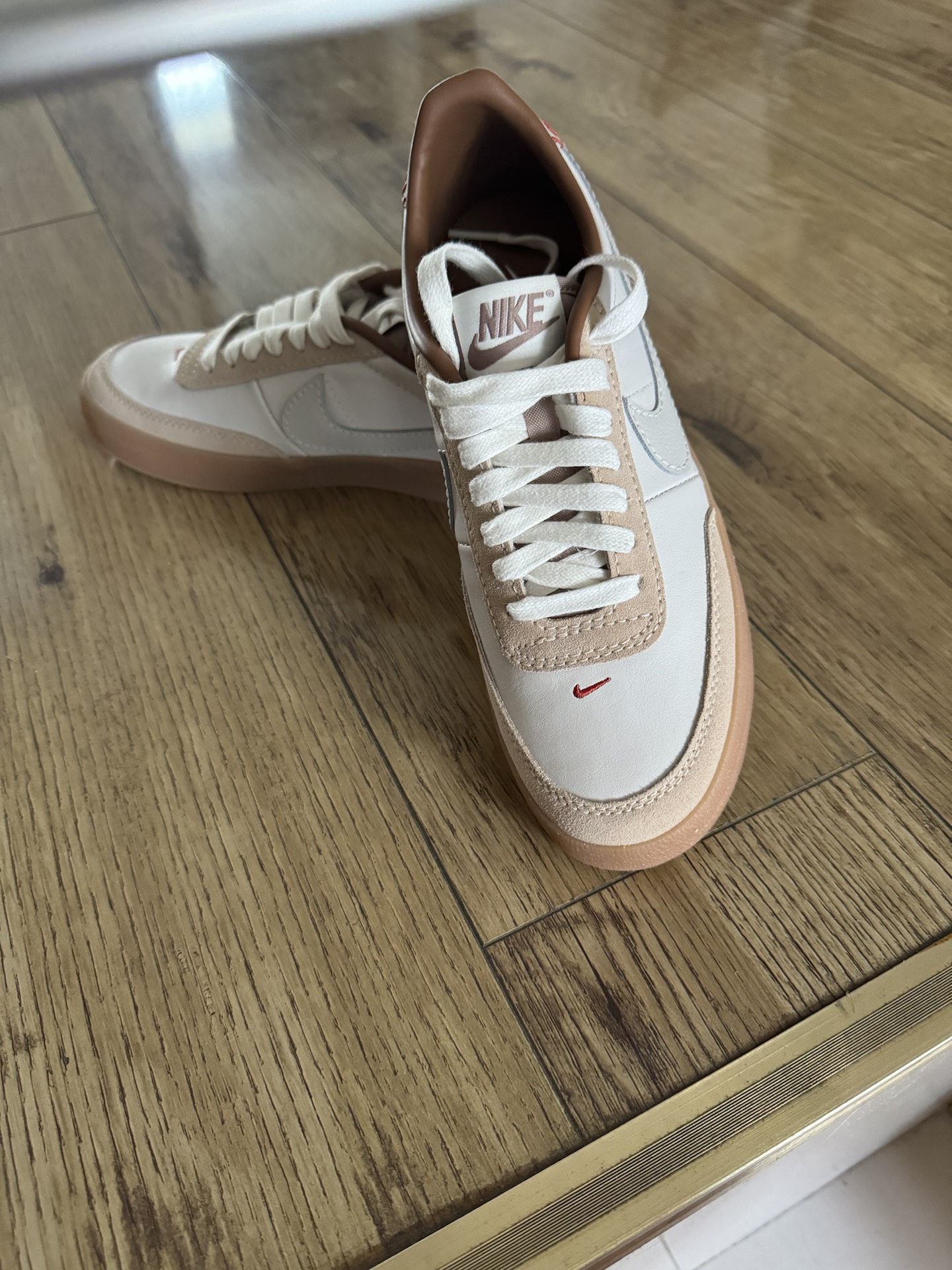 custom review-Nike Killshot 2 Slip-on Устойчивые к истиранию Низкий Топ Скейтборд Кроссовки Женские Коричневый Белый