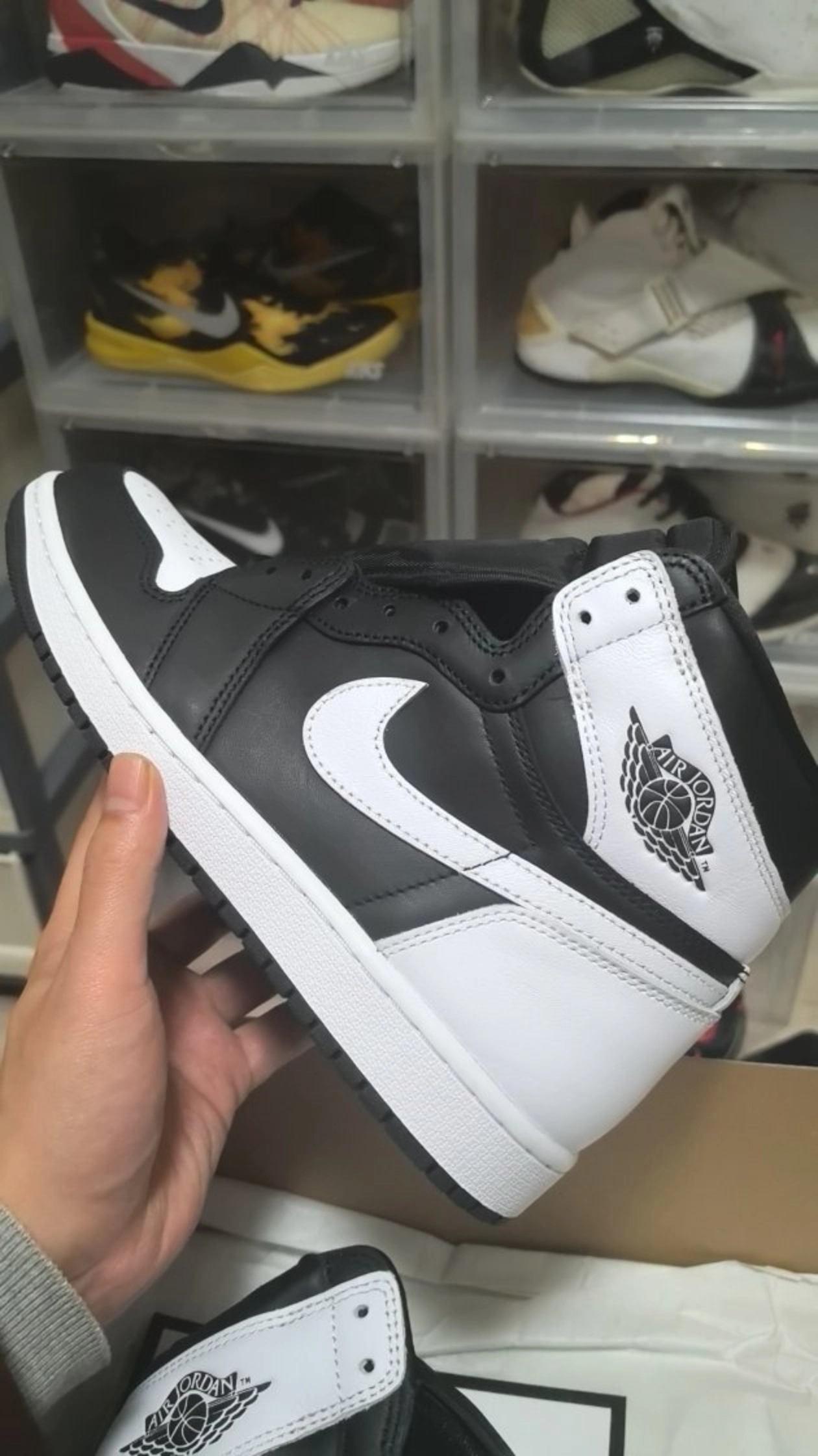 custom review-Jordan Air Jordan 1 High OG 'Черный белый' Высокий топ Винтажные баскетбольные кроссовки Мужской Белый черный