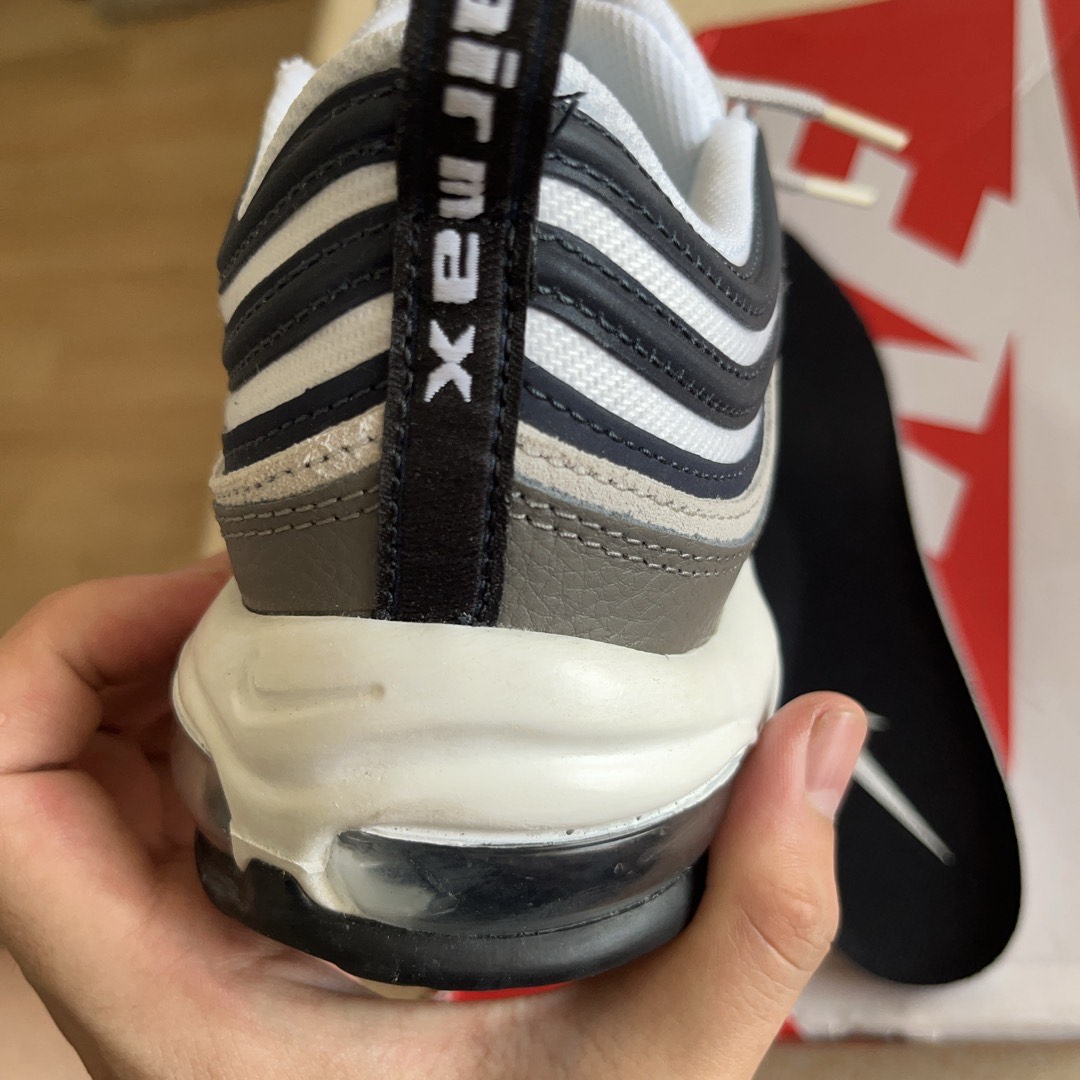 custom review-Nike Air Max 97 'Georgetown' Устойчивый к истиранию Низкий Топ Casual Мужской Синий Серый