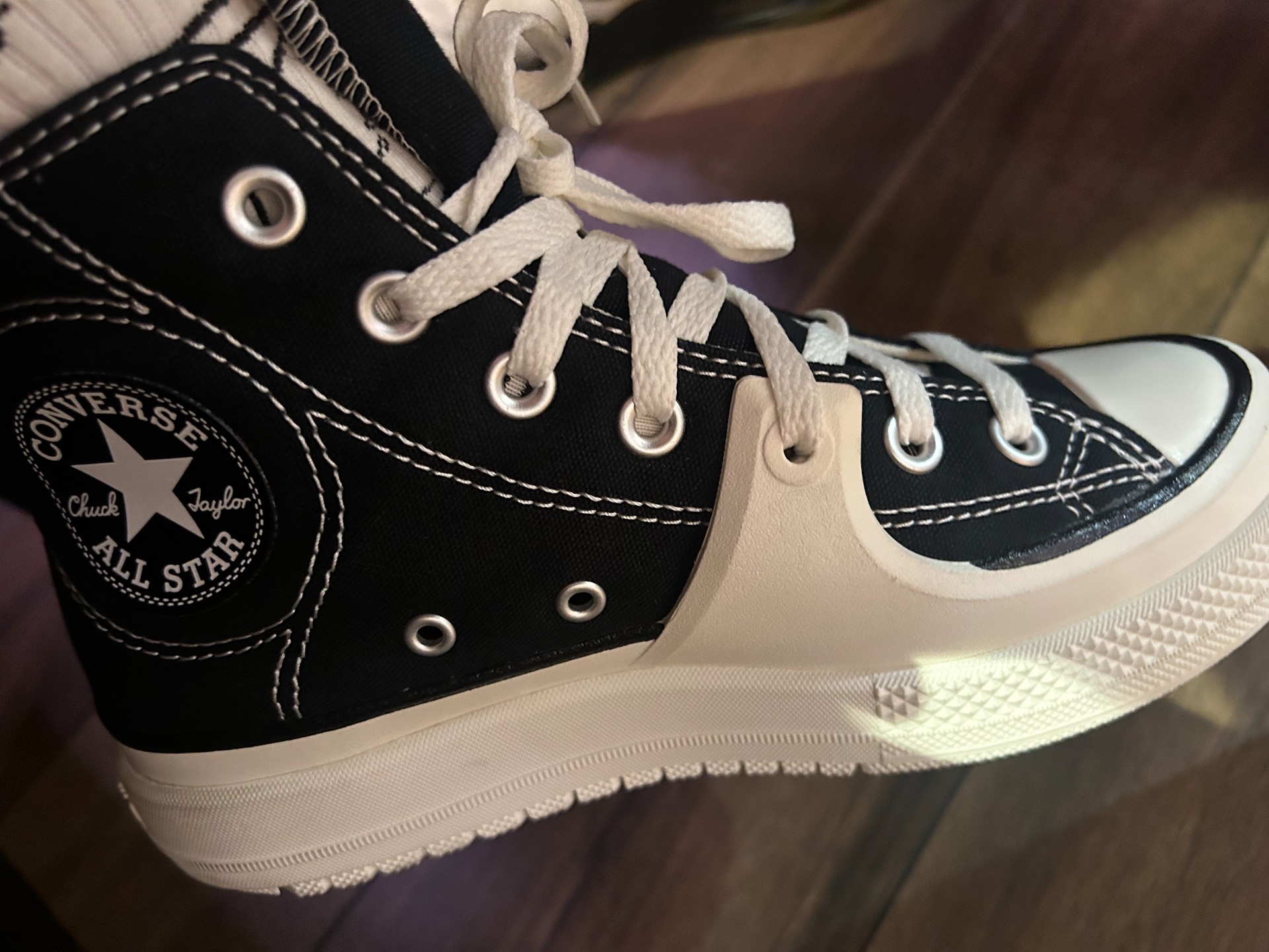 custom review-Converse Chuck Taylor All Star Construct High Топ Кеды Унисекс Черный Белый
