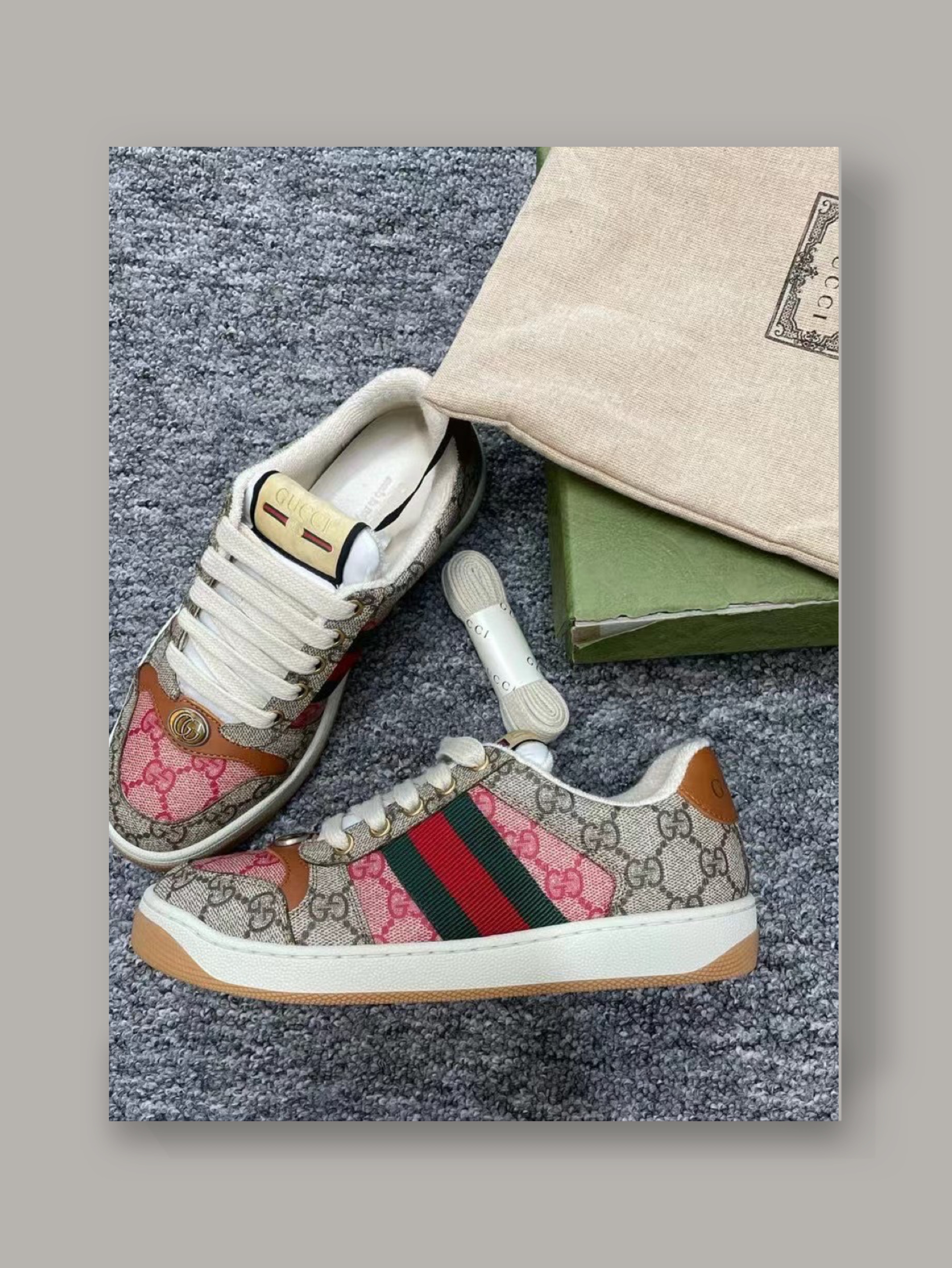 gucci板鞋  #gucci经典款老爹鞋  #gucci老花  #古驰板鞋
