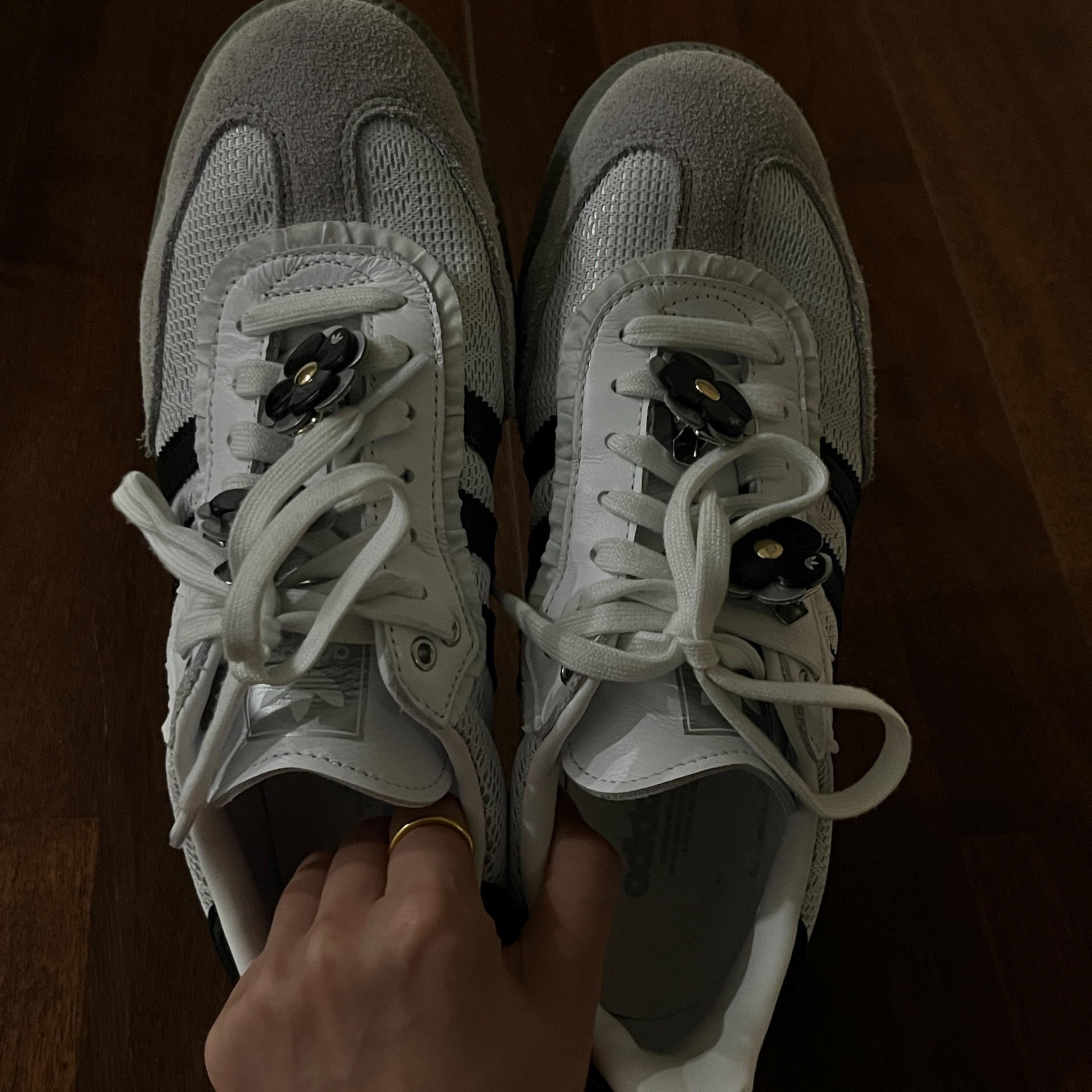 custom review-Adidas Originals SAMBA OG Устойчивые к истиранию низкие скейтборд-кроссовки Женские Серые