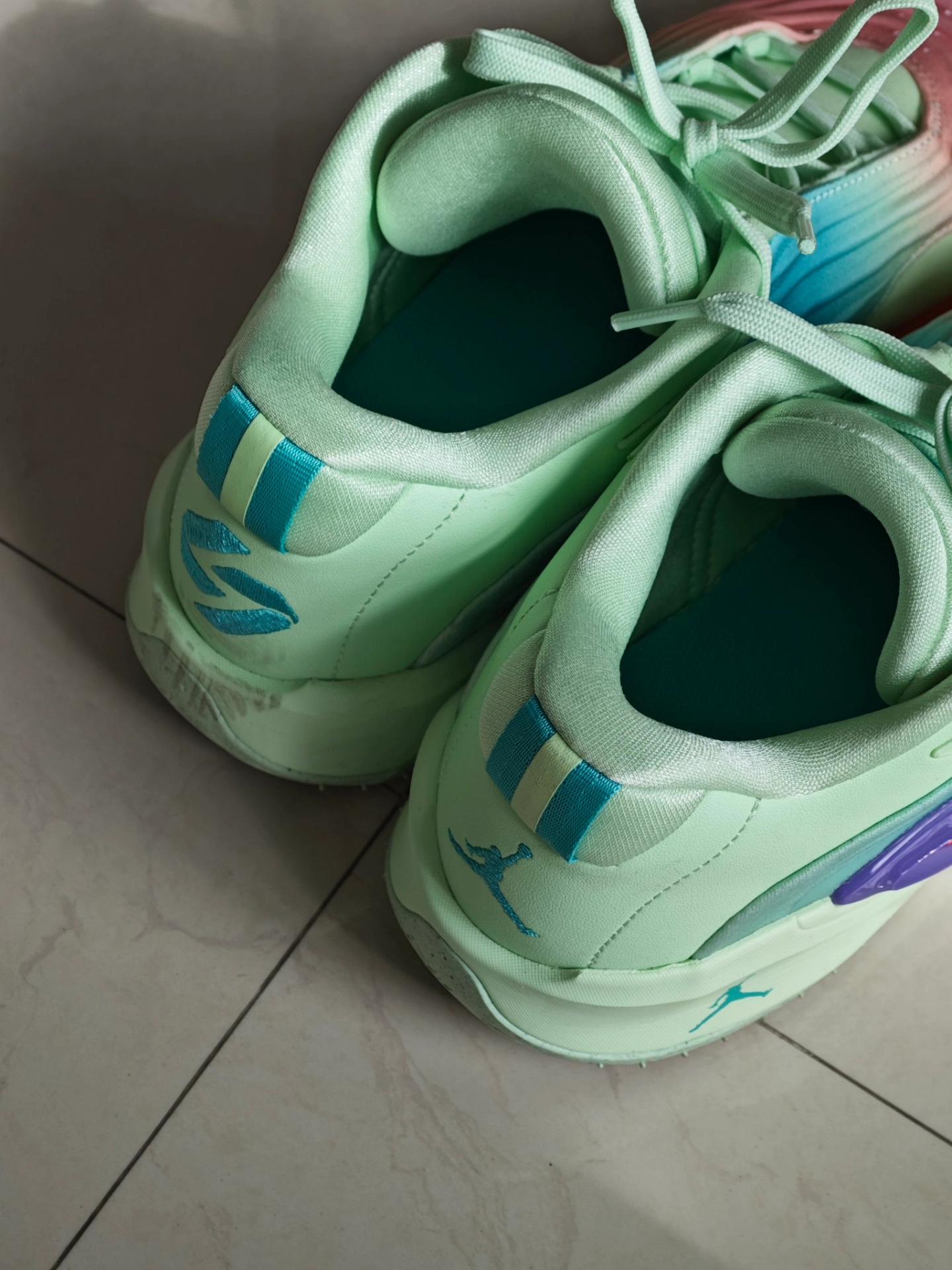 custom review-Джордан Luka 3 Амортизаторы Shock Absorbers Противоскользящие Устойчивые к истиранию Низкий Топ Баскетбольные кроссовки Мужские Синий фиолетовый розовый