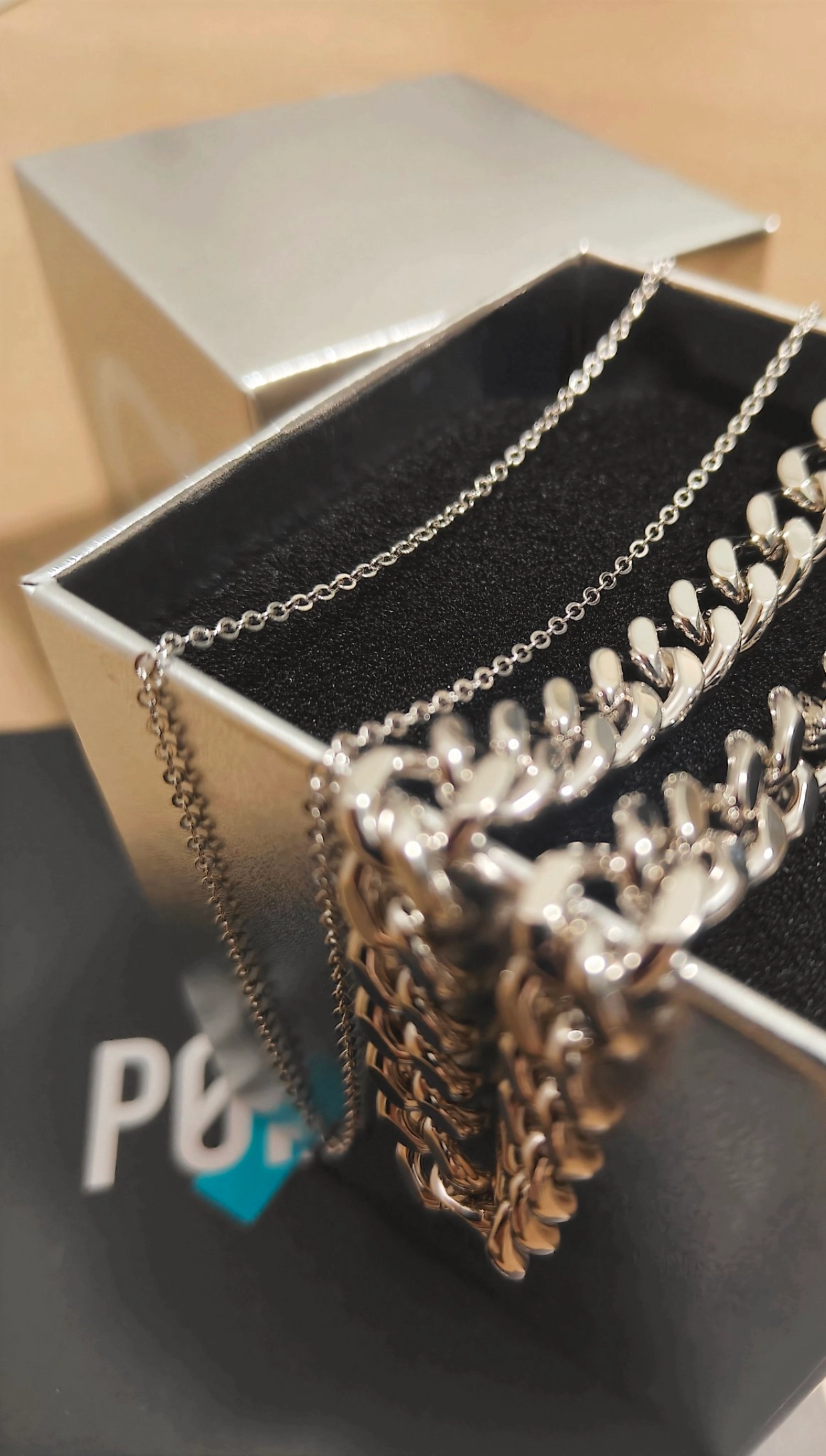 custom review-Abyb Charming Rhodium Покрытый Устойчивый к Окислительному Эффекту Простая Цепь Унисекс