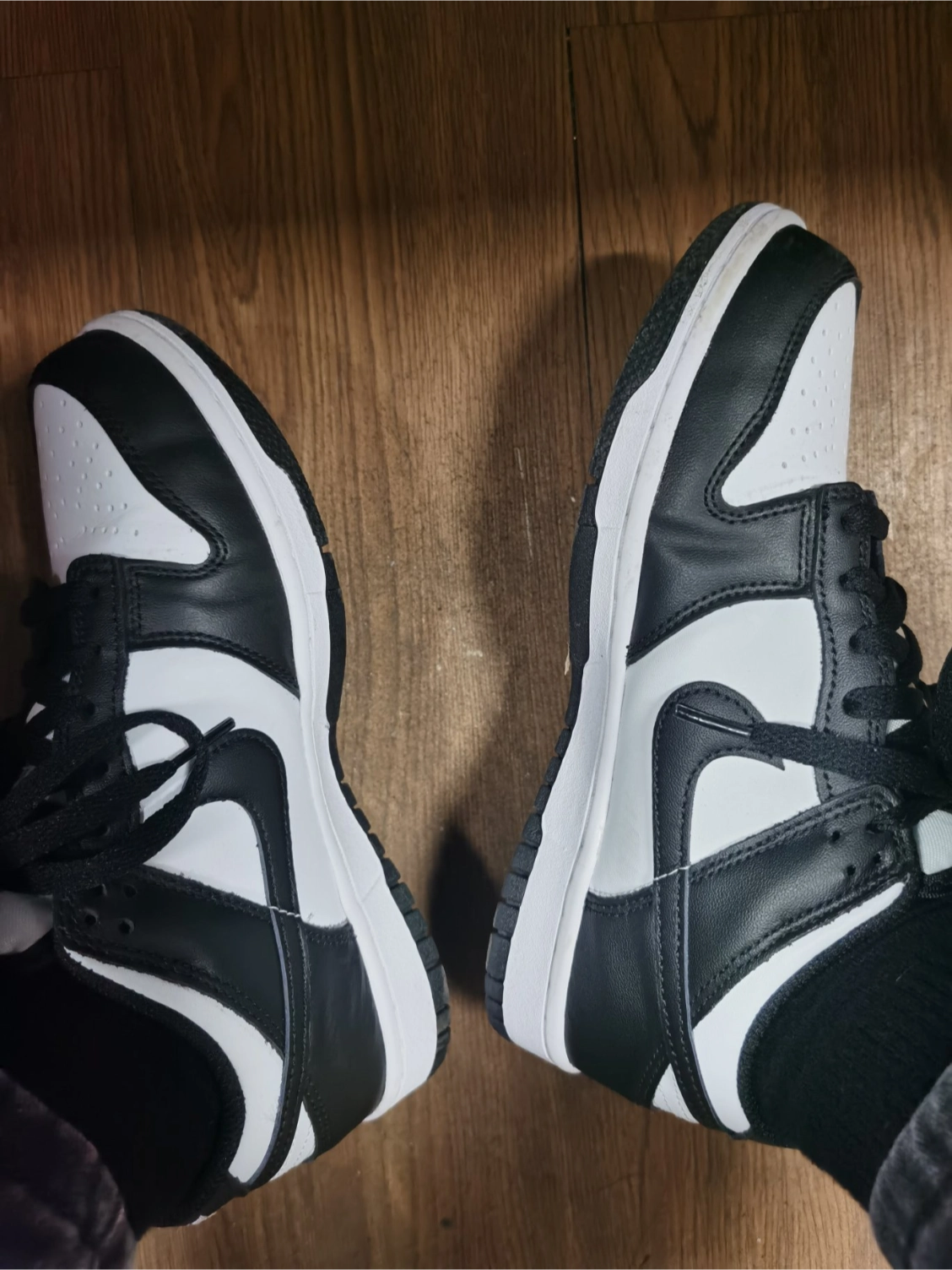 custom review-nike Dunk 'Черный' Противоскользящий амортизация легкий амортизация низкий топ детские скейтбординг черный белый