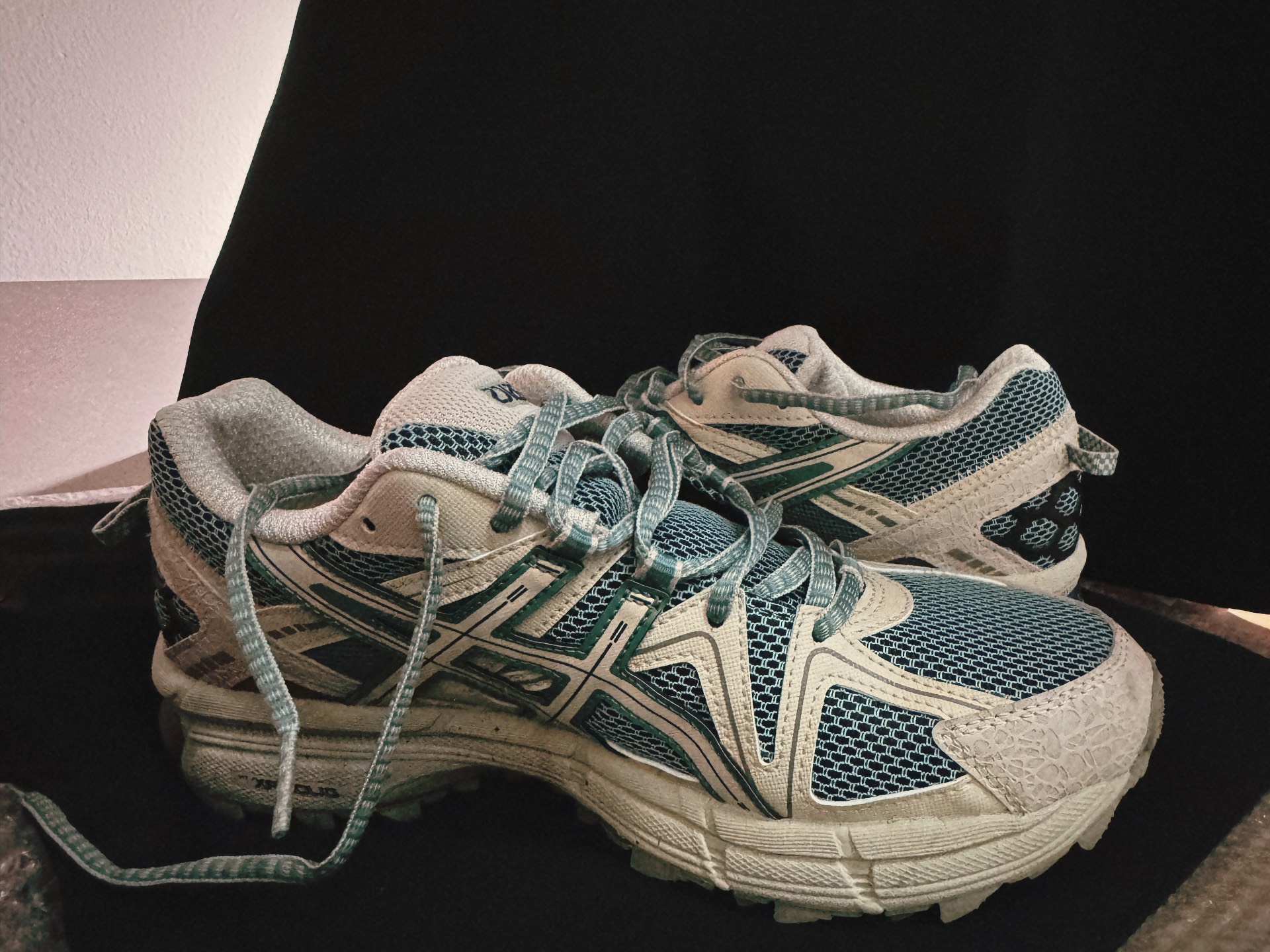 custom review-Asics Gel Kahana 8 Ткань Устойчивая к Износу Низкие Кроссовки для Беговых Пути Женские Зеленые Серые