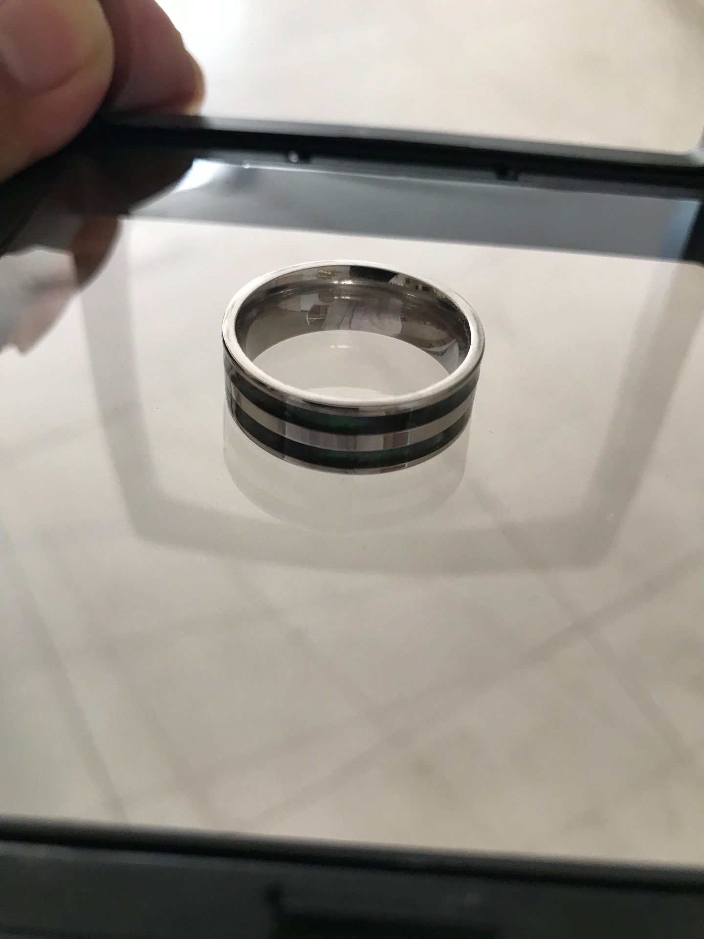 custom review-FOREVER MELODY Титановая сталь Оболочка Кольца Мужское Серебряное